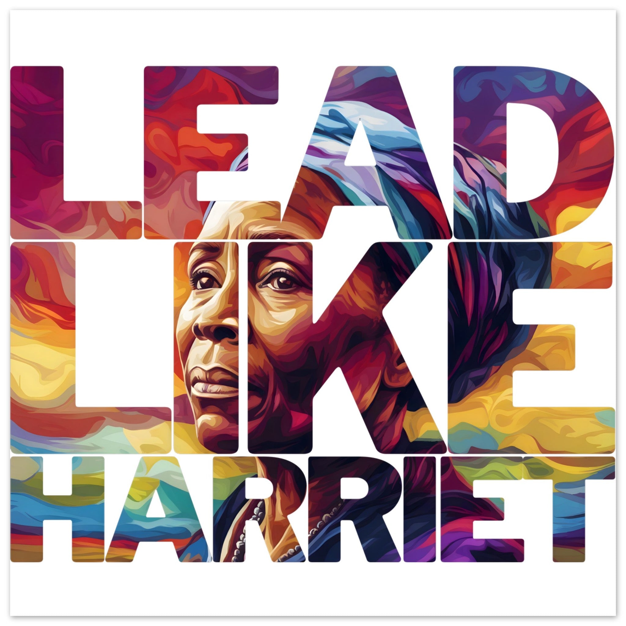 Lead Like Harriet | Black History Wall Art – Framed, Unframed, or Magnetic Hanger - Prideful Roots