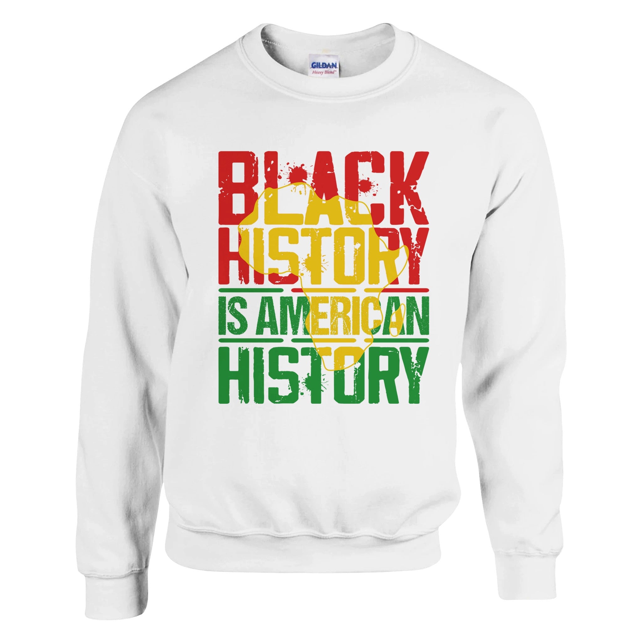 Black History is American History Africa Map Sweatshirt For Men & Women - Prideful Roots