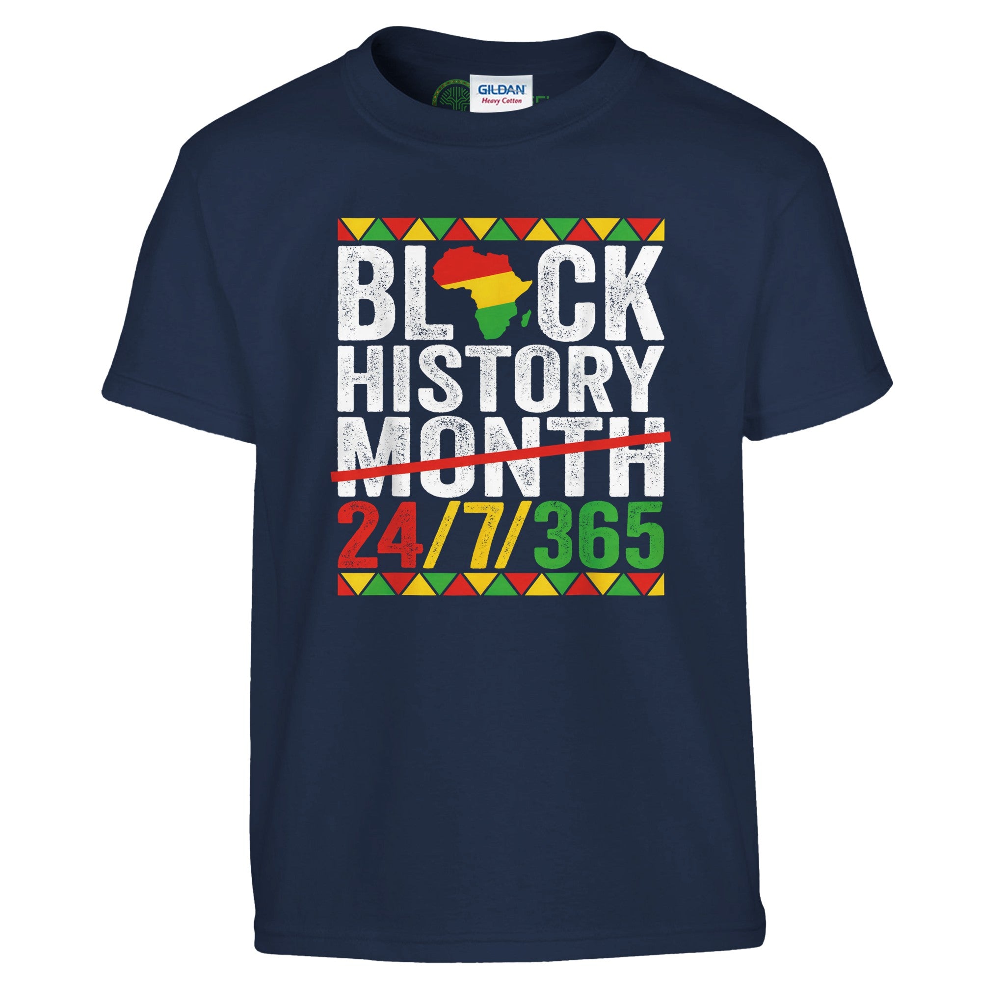 Black History Month 24/7/365 T-shirt For Kids - Prideful Roots