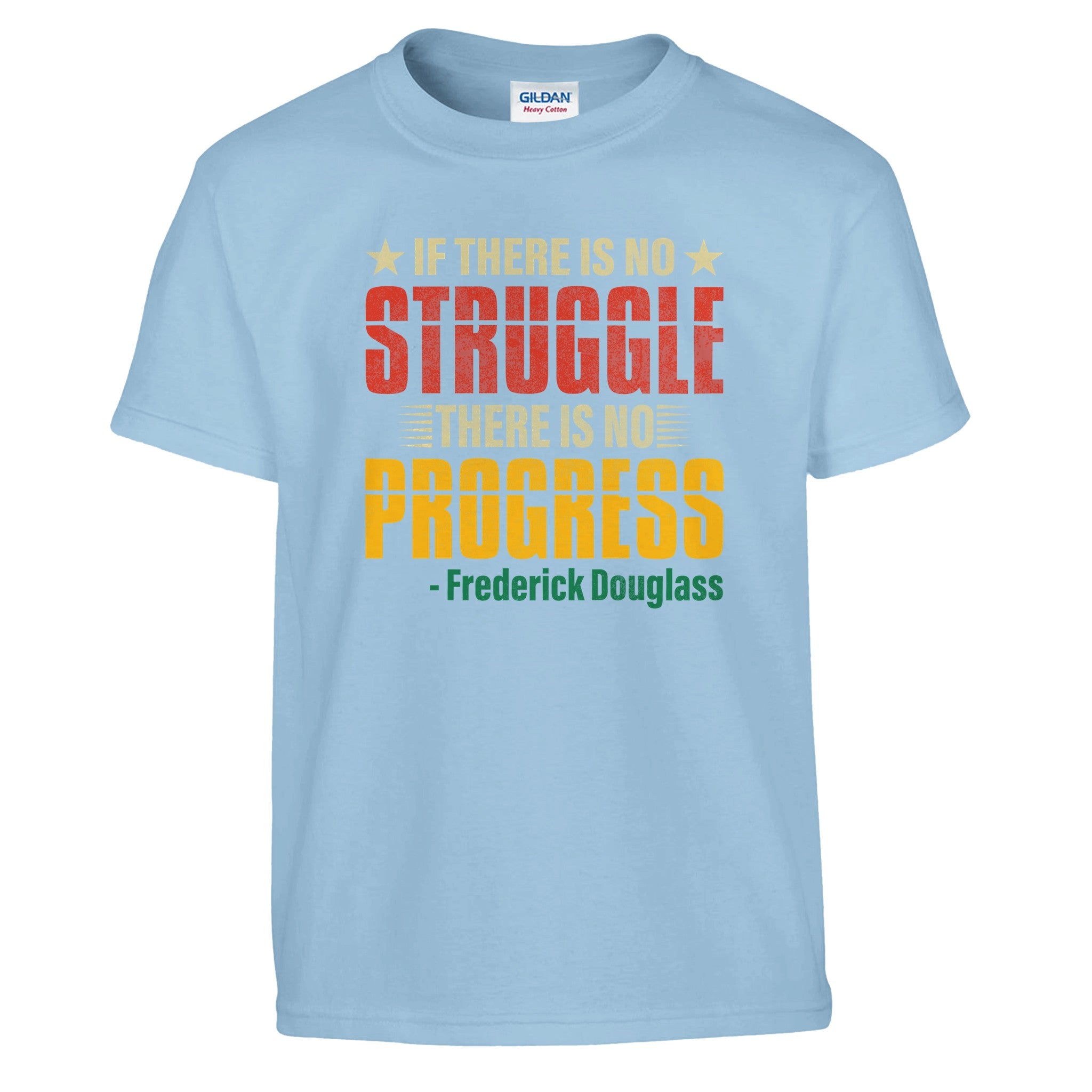 No Struggle No Progress Frederick Douglass T-shirt For Kids - Prideful Roots