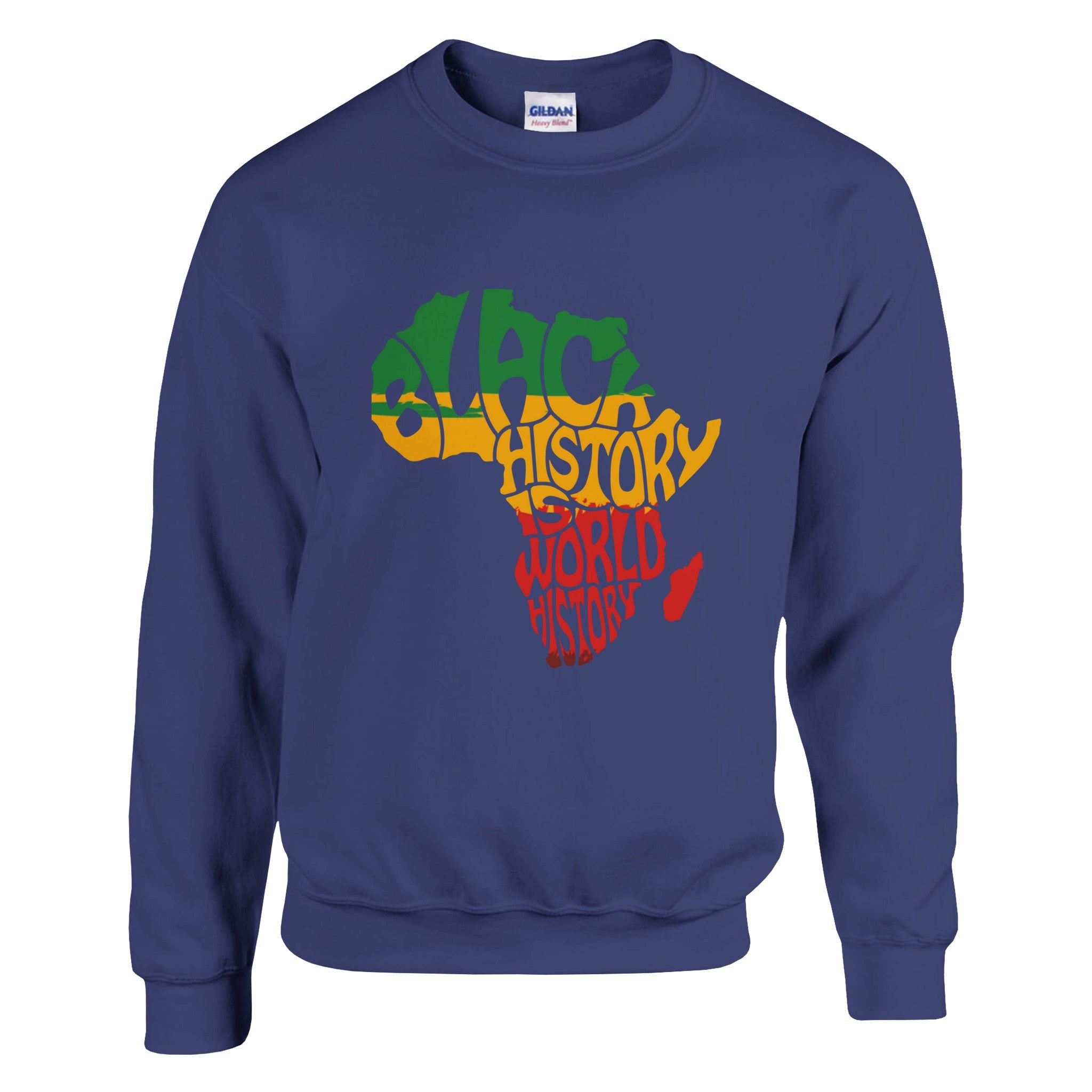 Black History is World History Africa Map Sweatshirt For Men & Women - Prideful Roots