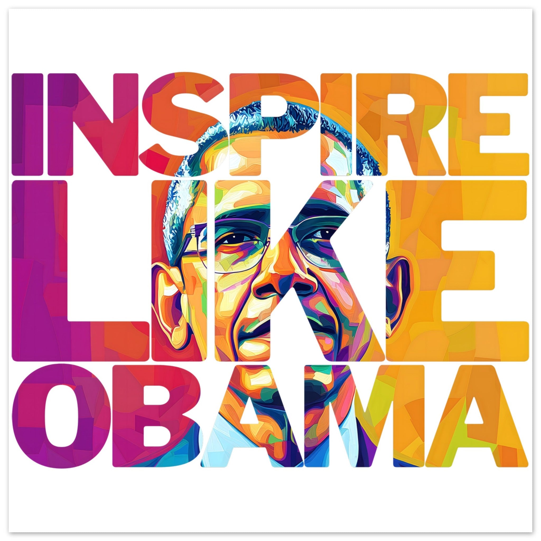 Inspire Like Obama | Black History Wall Art – Framed, Unframed, or Magnetic Hanger - Prideful Roots