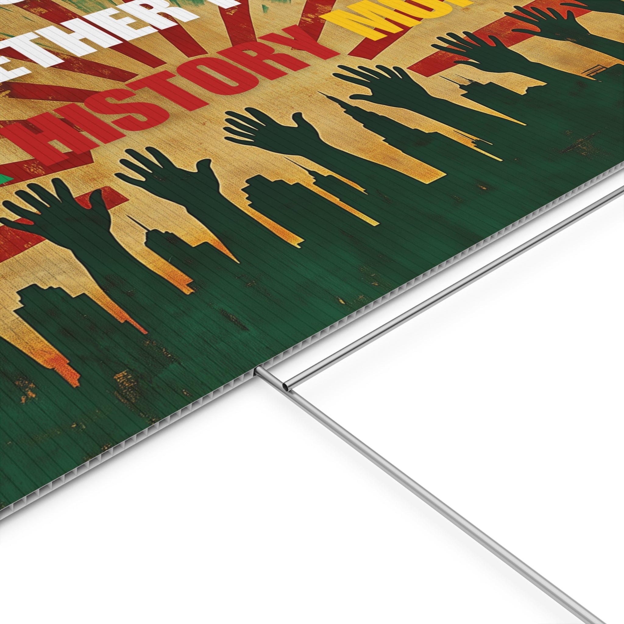 Custom Black History Month Yard Sign | Personalized City/State | 24x18" | Made in USA - Prideful Roots