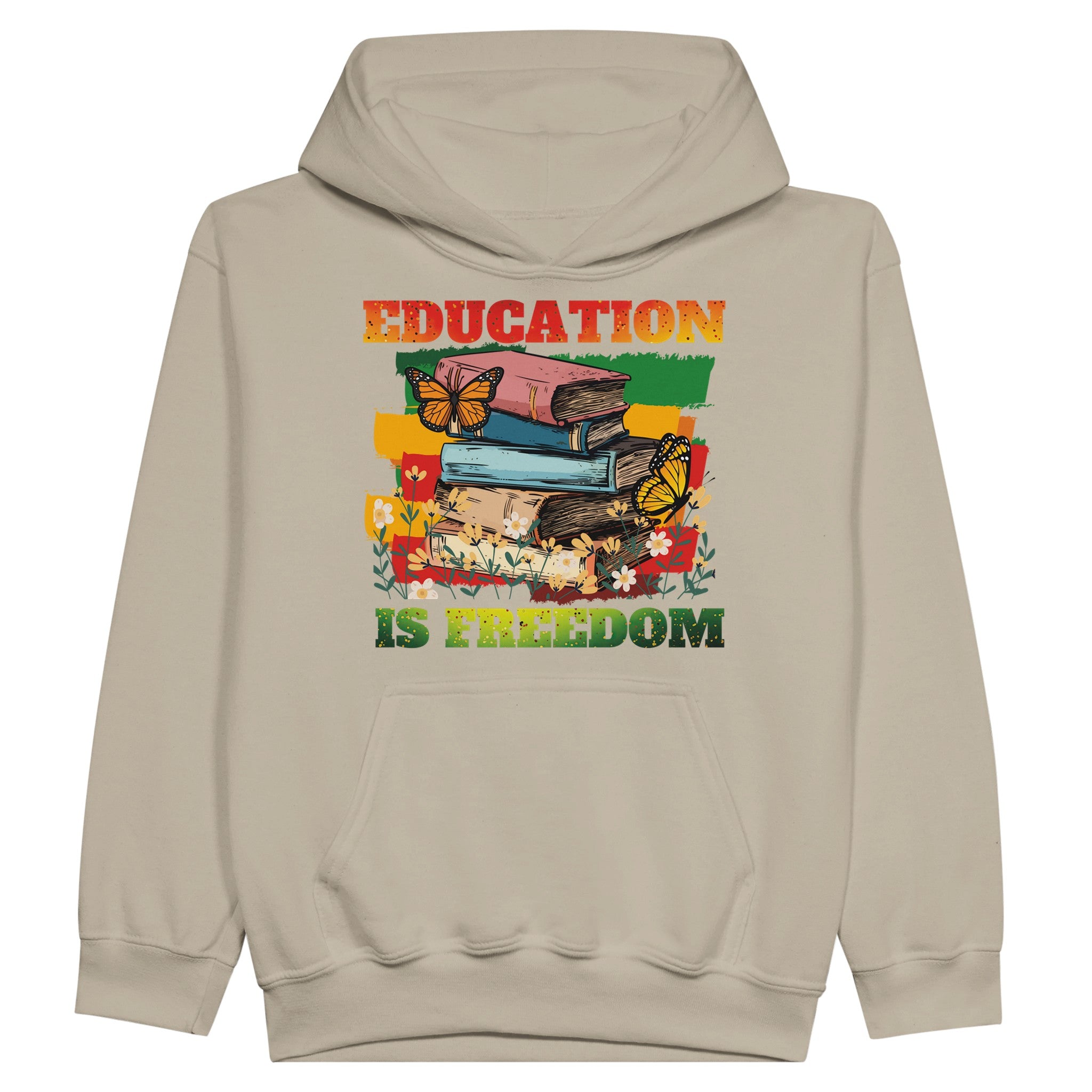 Education is Freedom | Black History Hoodie For Kids - Prideful Roots