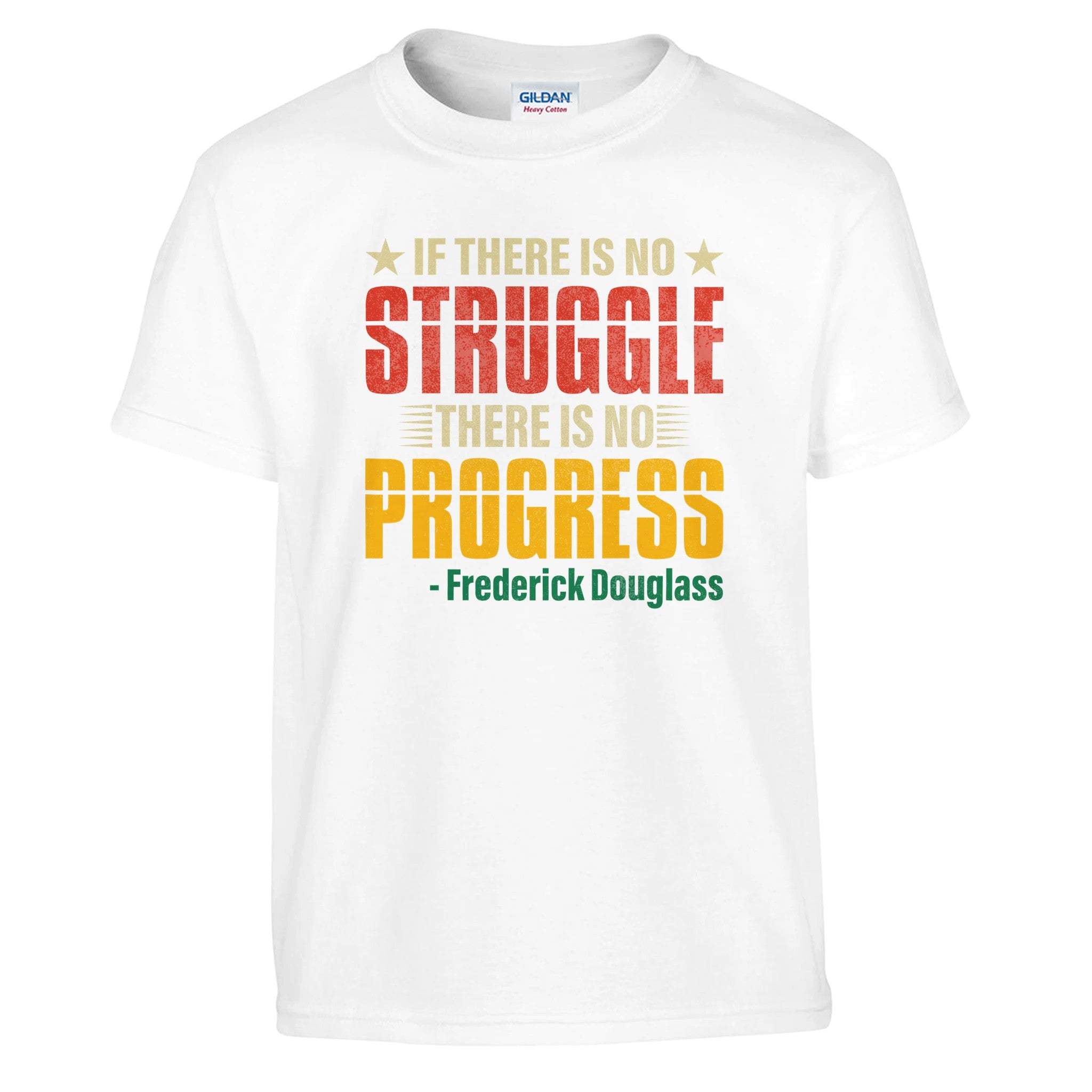 No Struggle No Progress Frederick Douglass T-shirt For Kids - Prideful Roots