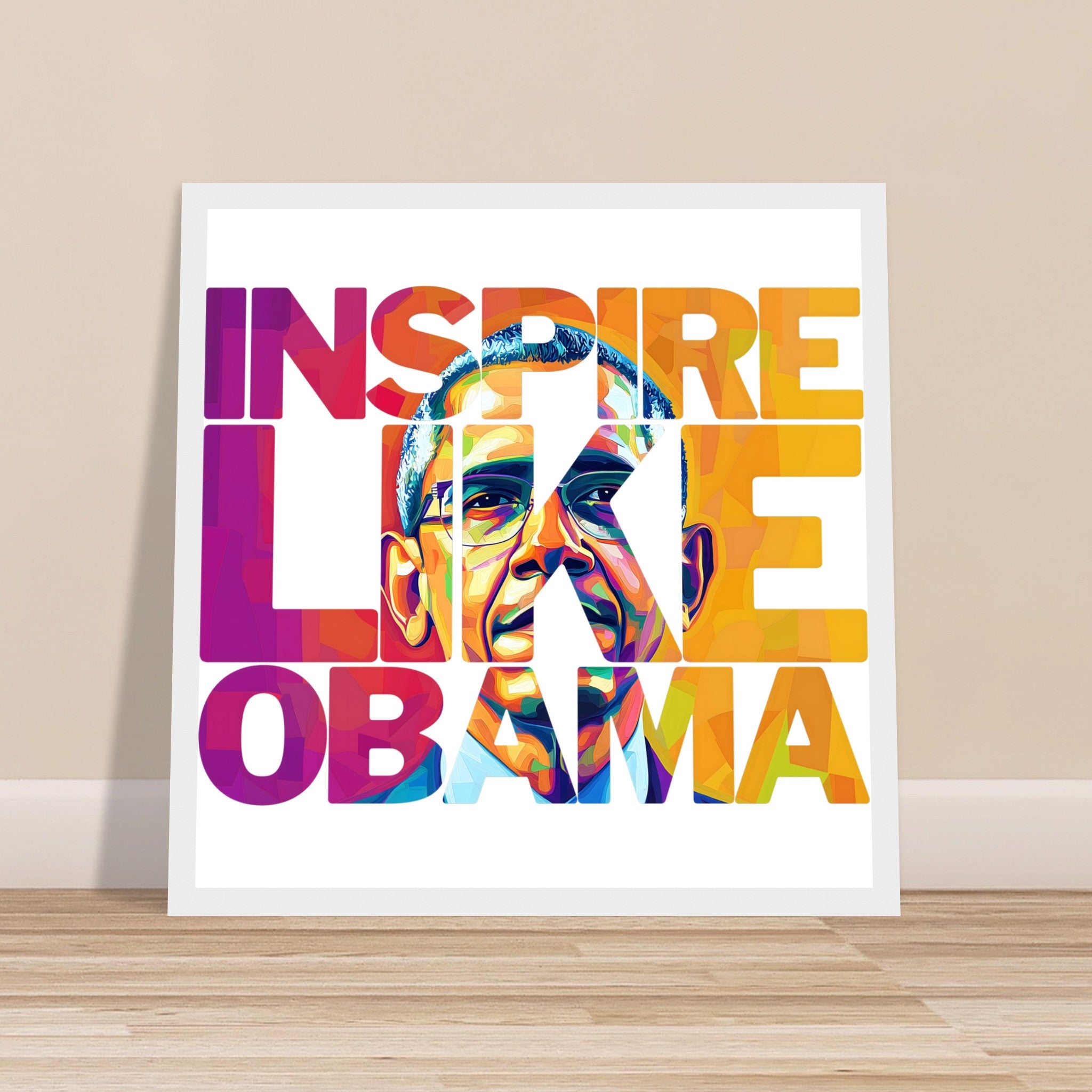 Inspire Like Obama | Black History Wall Art – Framed, Unframed, or Magnetic Hanger - Prideful Roots