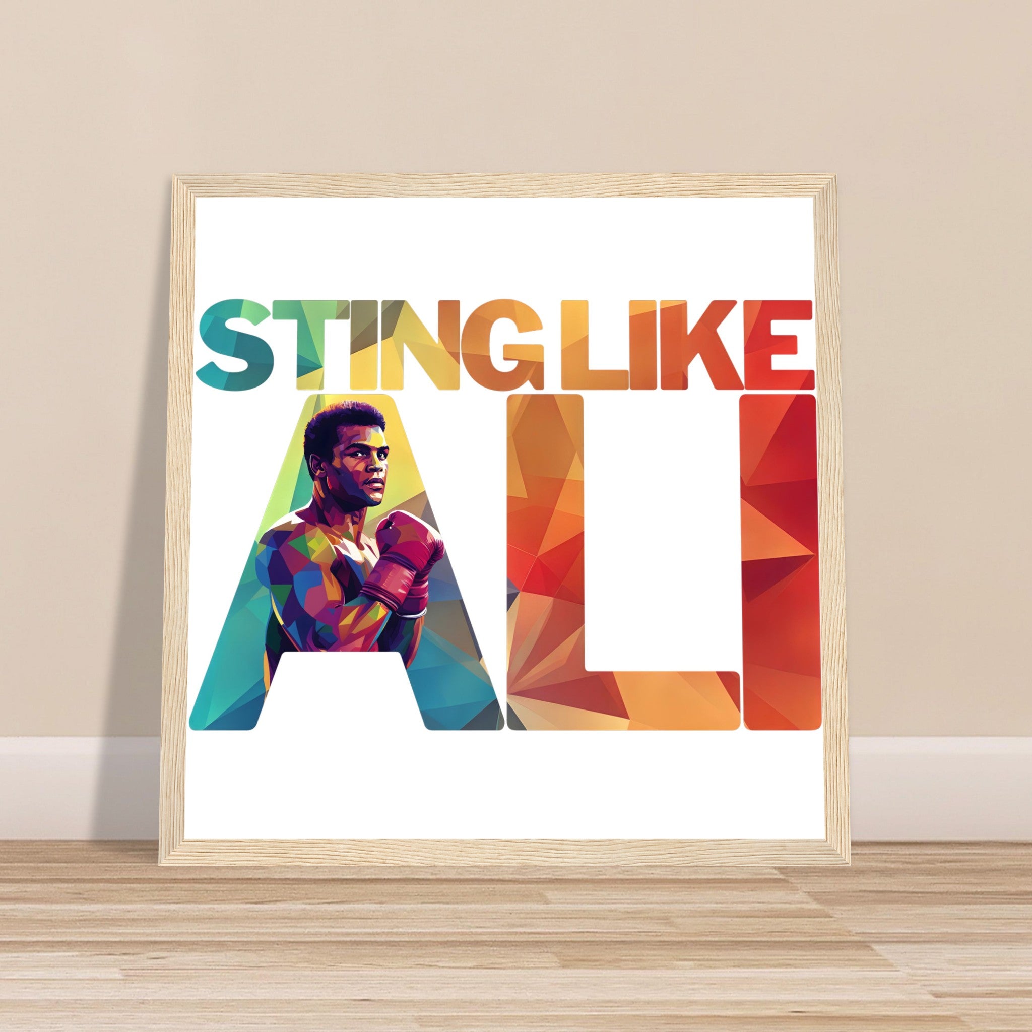 Sting Like Ali | Black History Wall Art – Framed, Unframed, or Magnetic Hanger - Prideful Roots