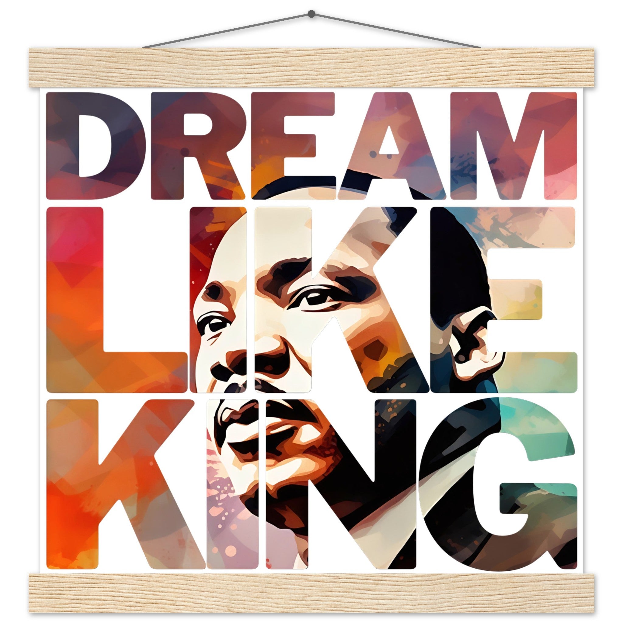 Dream Like King | Black History Wall Art – Framed, Unframed, or Magnetic Hanger - Prideful Roots