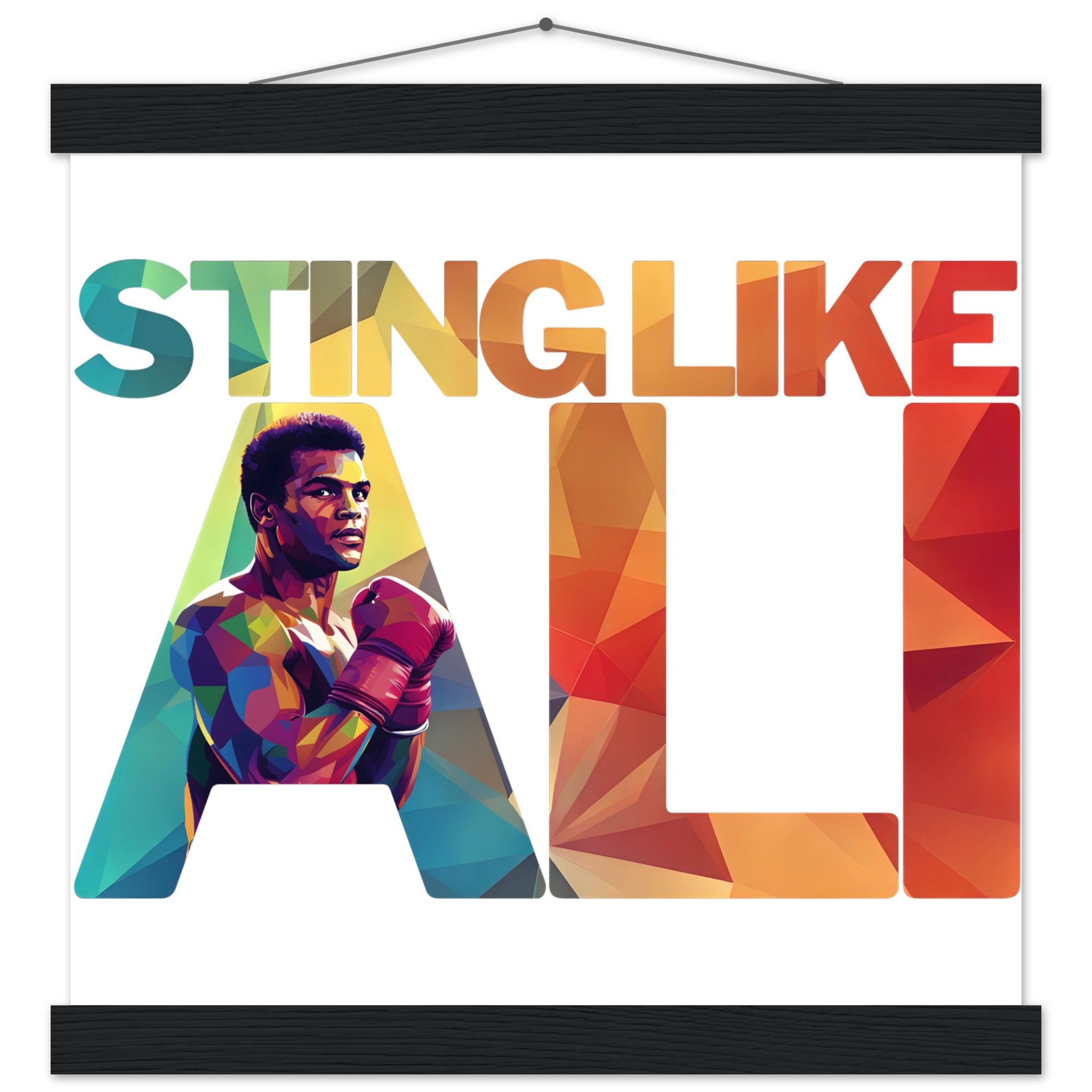 Sting Like Ali | Black History Wall Art – Framed, Unframed, or Magnetic Hanger - Prideful Roots