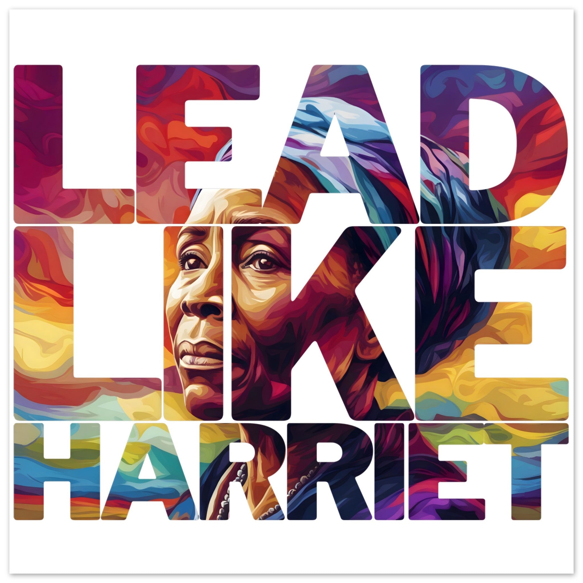 Lead Like Harriet | Black History Wall Art – Framed, Unframed, or Magnetic Hanger - Prideful Roots