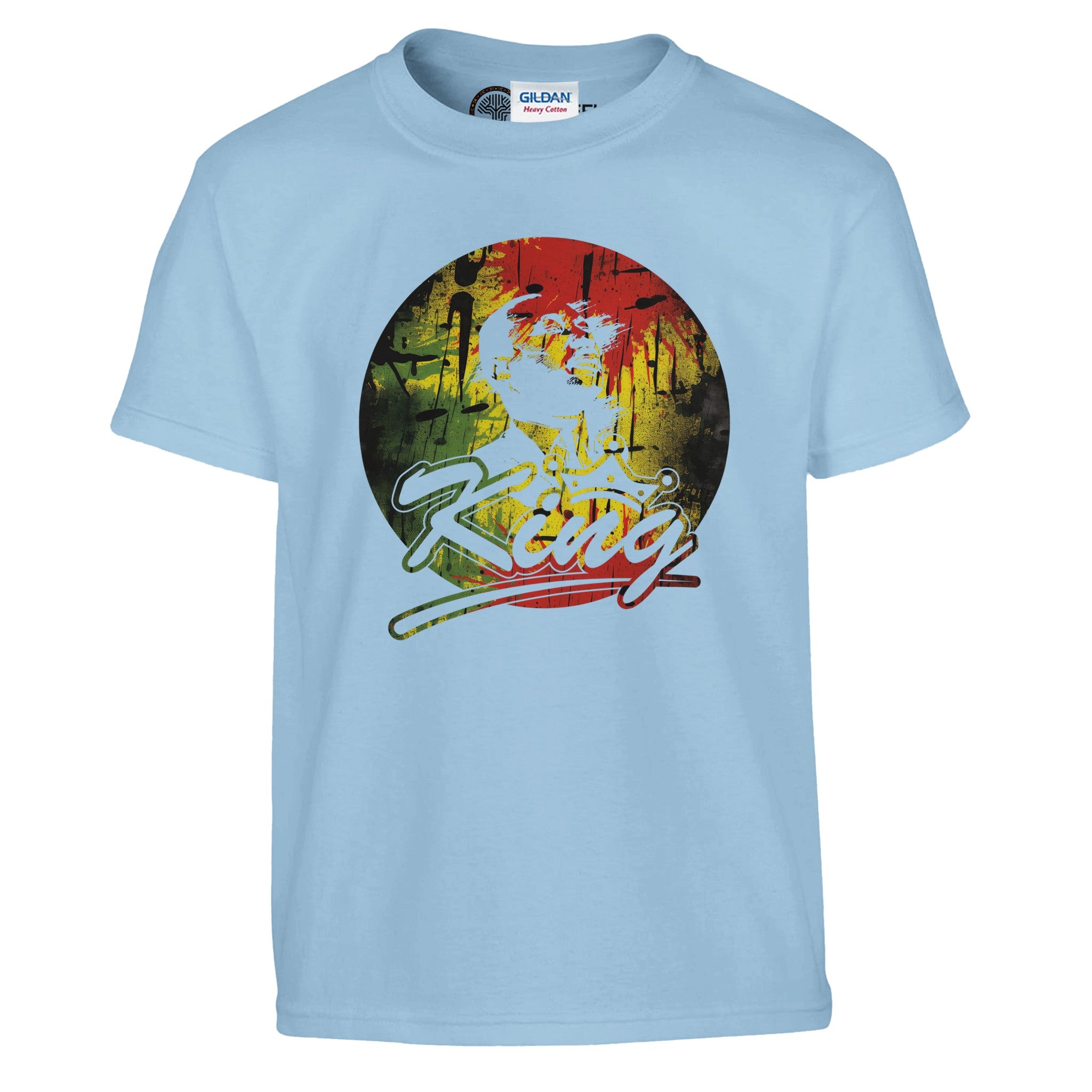 King Legacy Bold Rasta | Black History Icon T-shirt For Kids - Prideful Roots