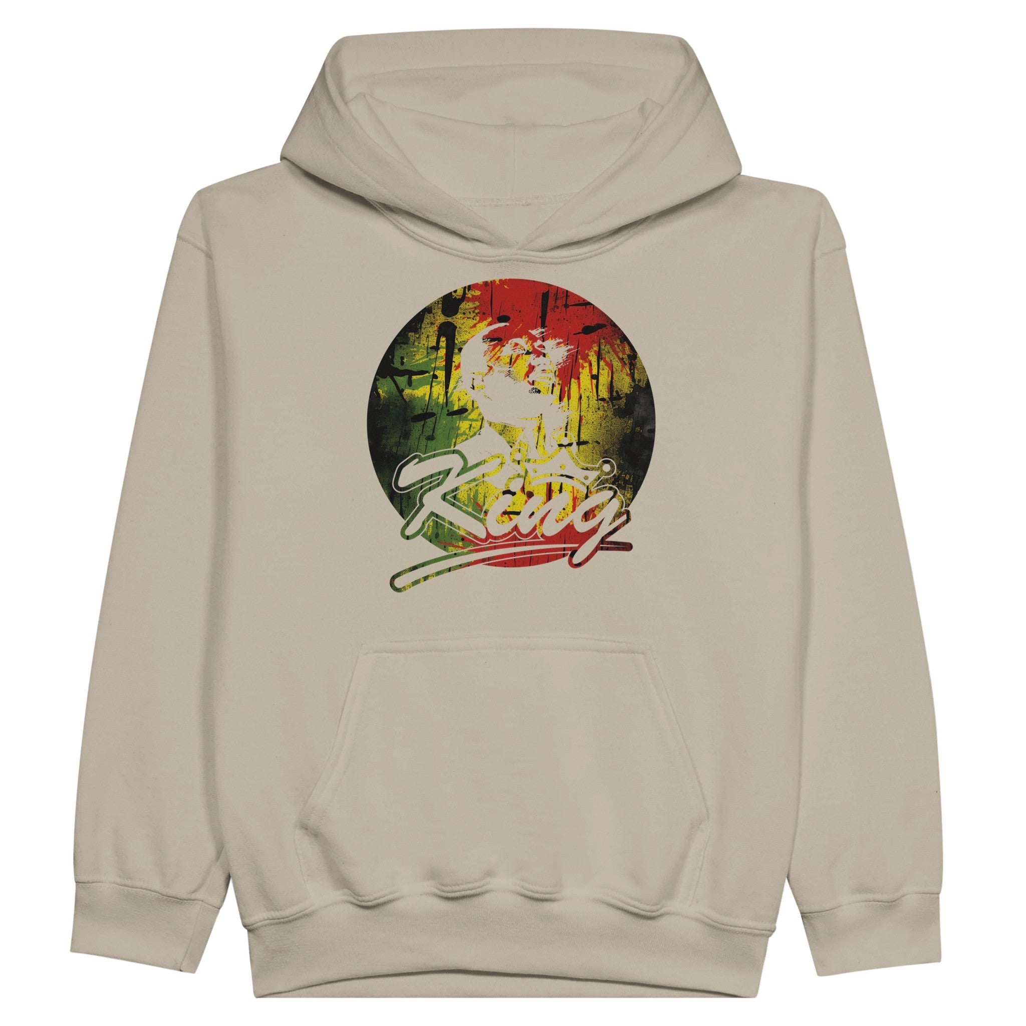 King Legacy Bold Rasta | Black History Icon Hoodie For Kids - Prideful Roots