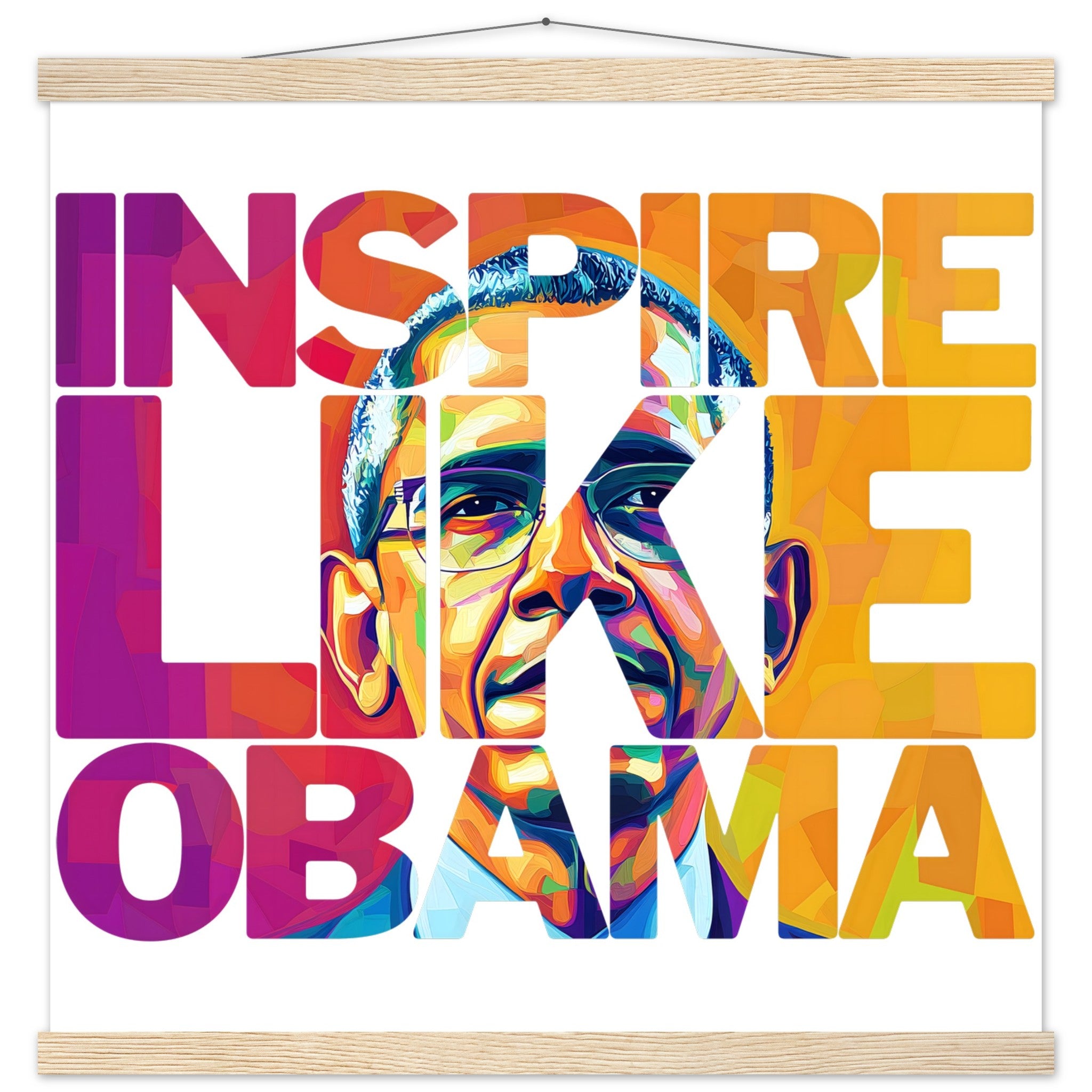 Inspire Like Obama | Black History Wall Art – Framed, Unframed, or Magnetic Hanger - Prideful Roots