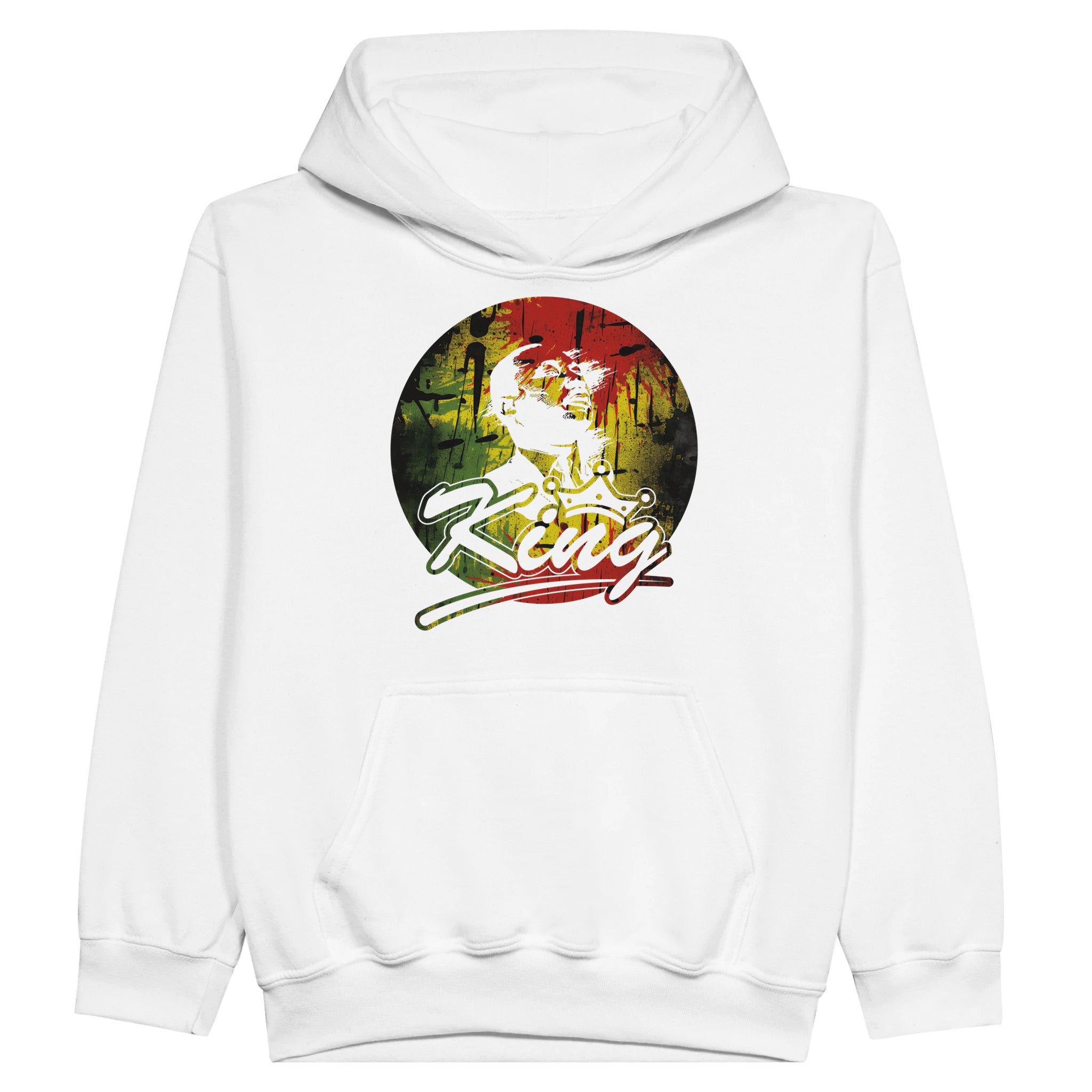 King Legacy Bold Rasta | Black History Icon Hoodie For Kids - Prideful Roots