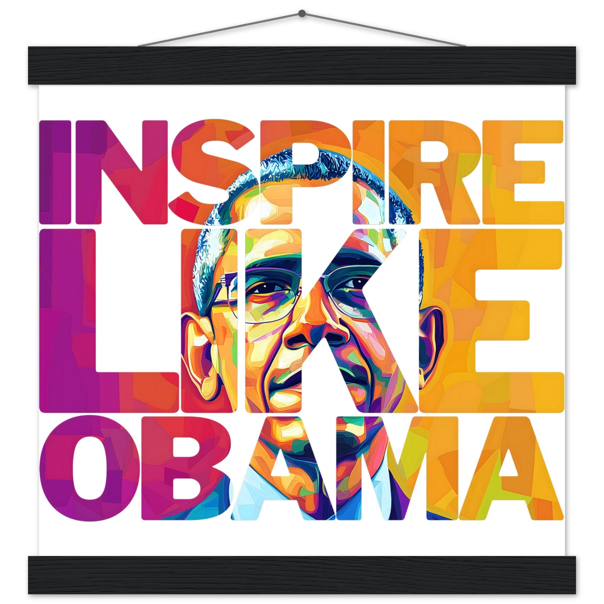 Inspire Like Obama | Black History Wall Art – Framed, Unframed, or Magnetic Hanger - Prideful Roots