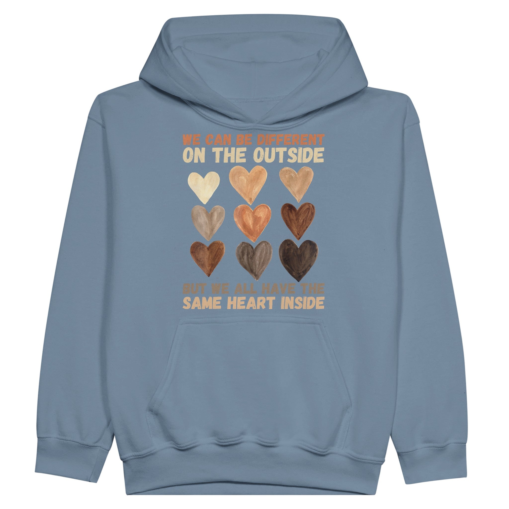 Different Outside, Same Heart Inside Hoodie For Kids - Prideful Roots