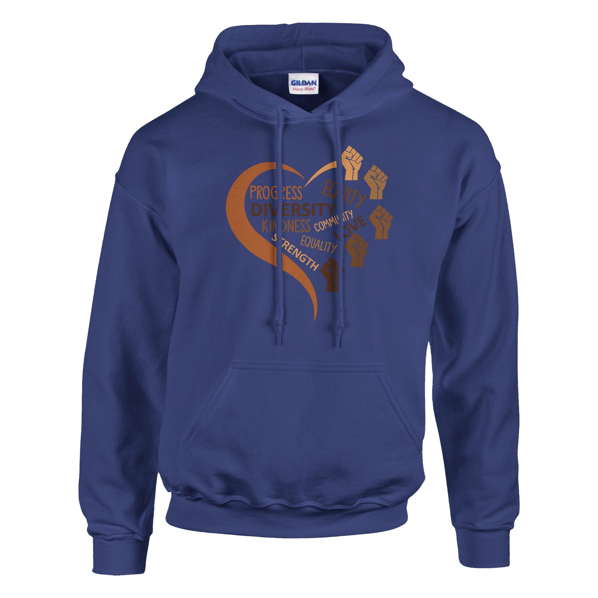 Black Equality Heart Hoodie For Men & Women - Prideful Roots