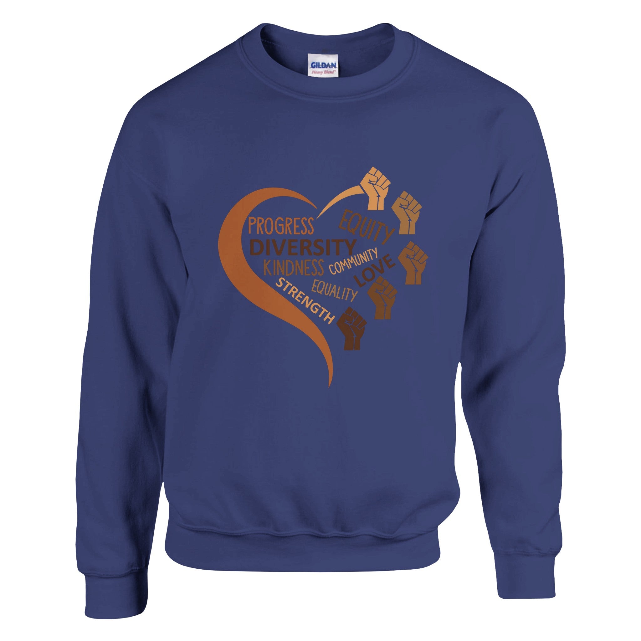 Black Equality Heart Sweatshirt For Men & Women - Prideful Roots