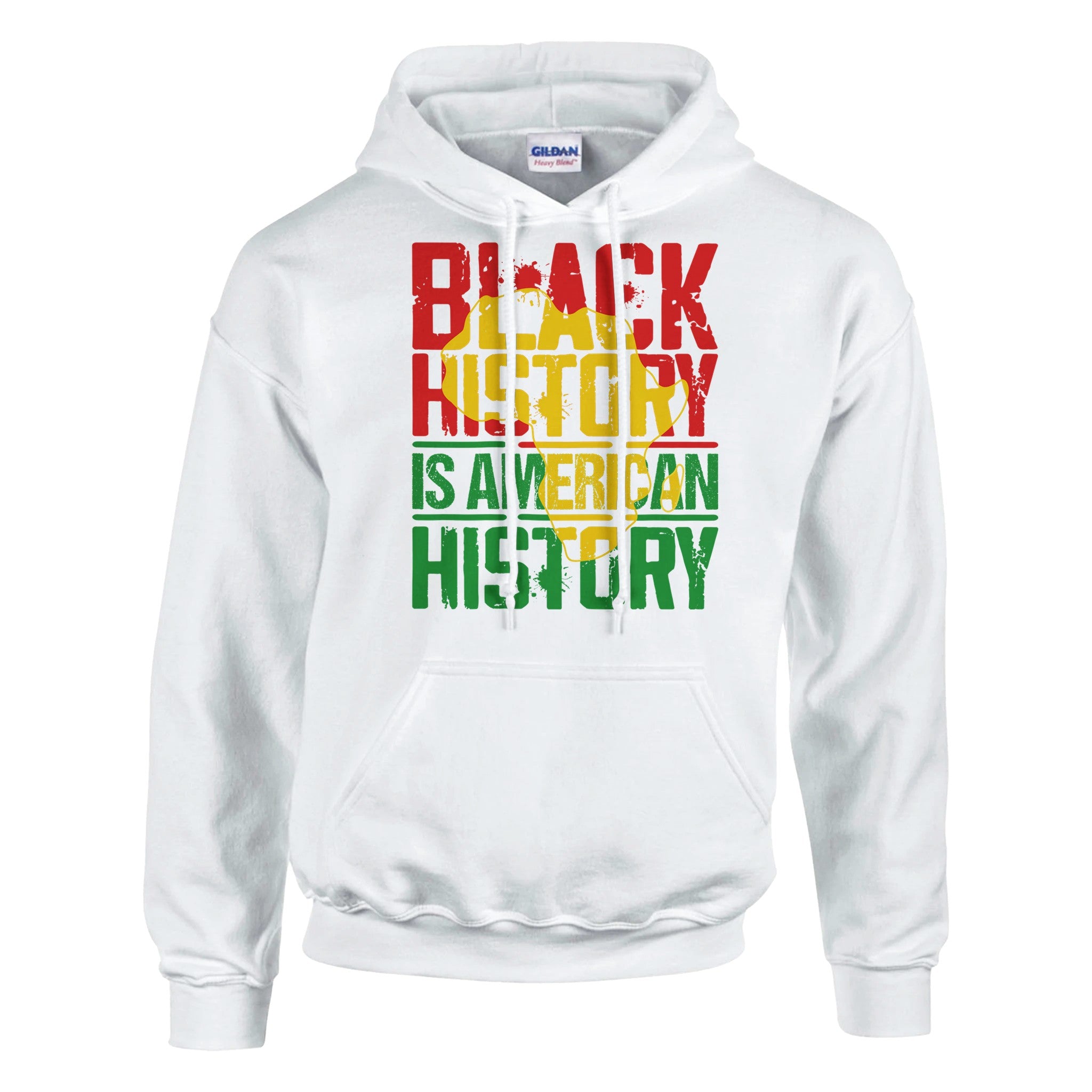 Black History is American History Africa Map Hoodie For Men & Women - Prideful Roots