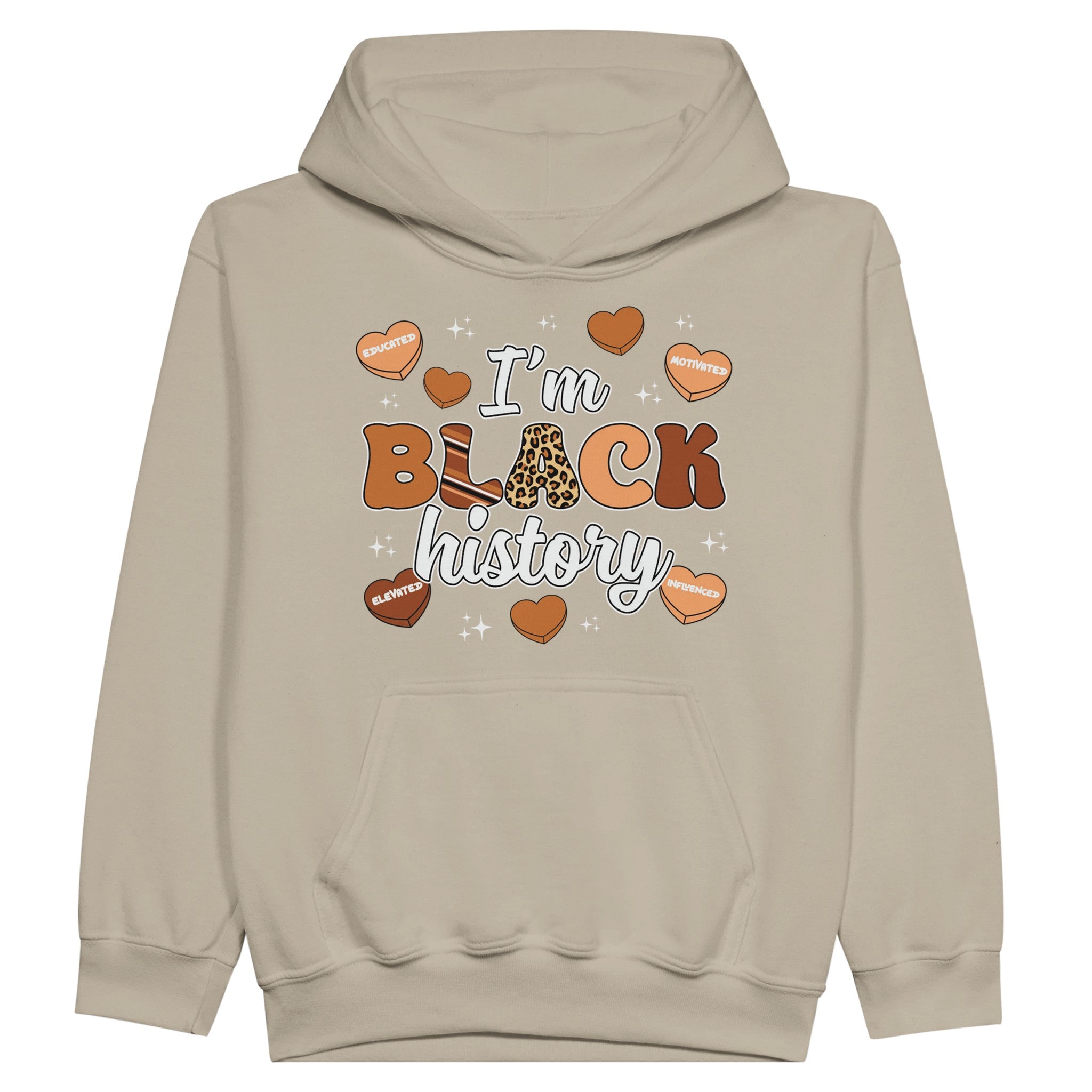 I'm Black History Chocolate Hoodie For Kids - Prideful Roots