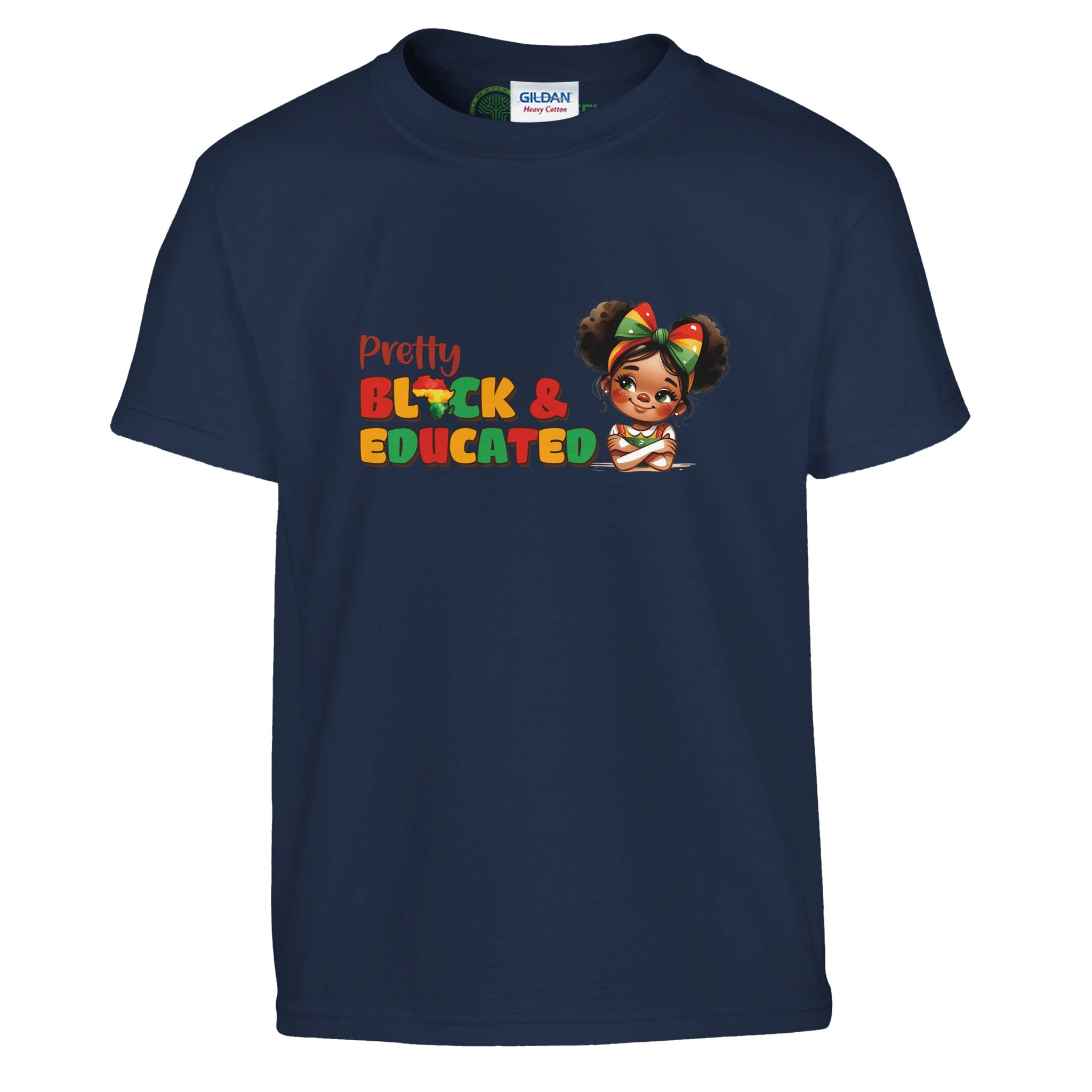 Pretty Black And Educated T-shirt For Kids - Prideful Roots