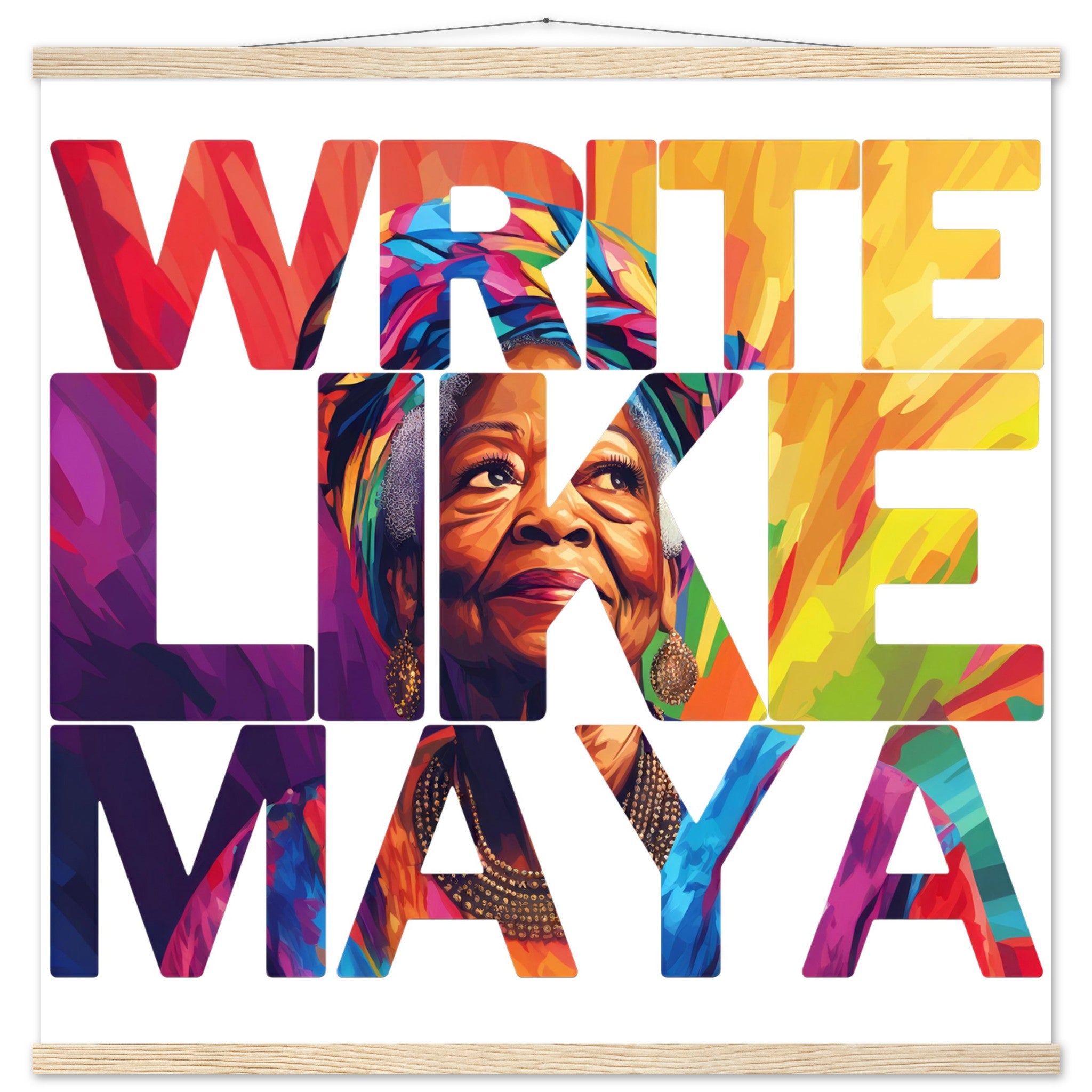 Write Like Maya | Black History Wall Art – Framed, Unframed, or Magnetic Hanger - Prideful Roots