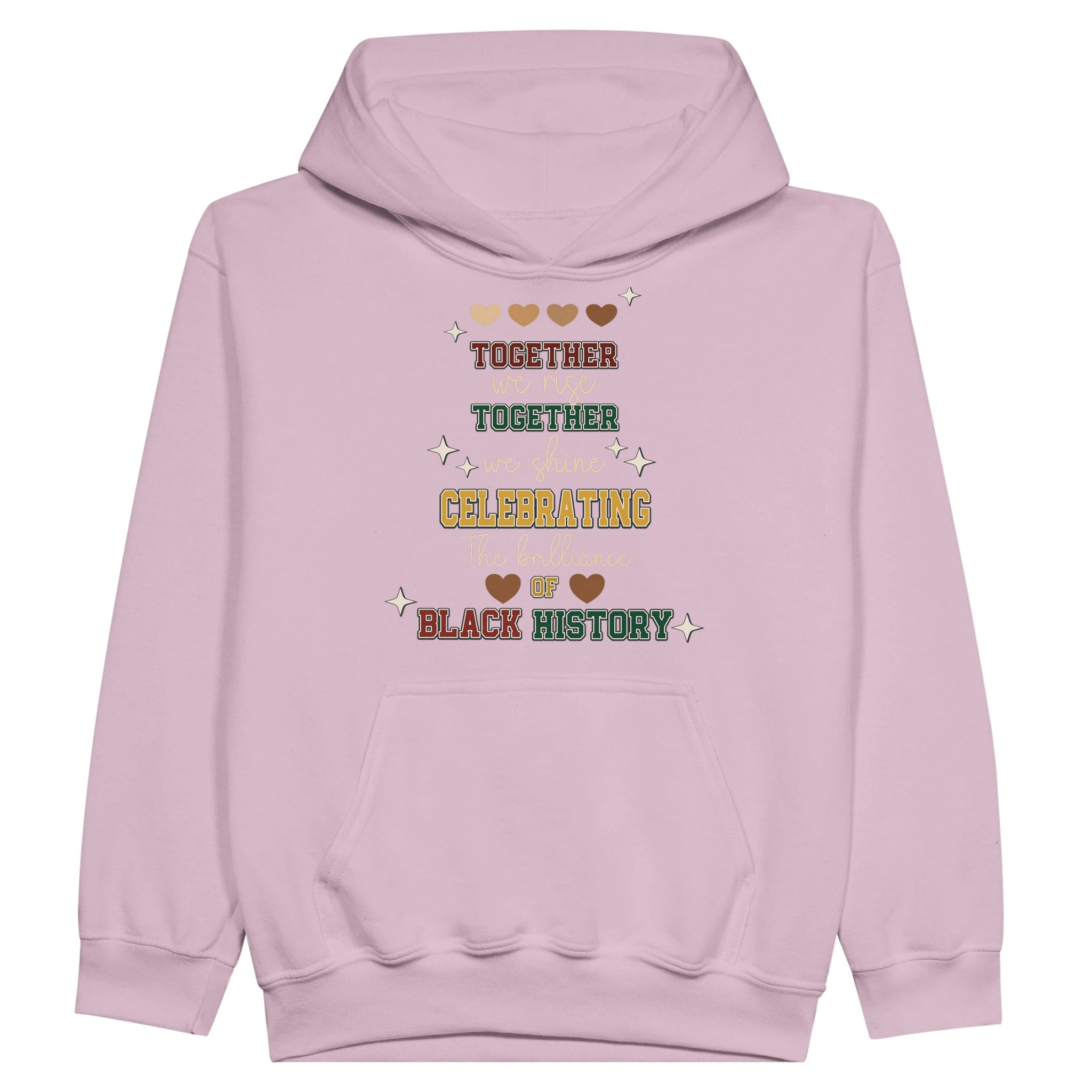 Together We Rise, Celebrating Black History Hoodie For Kids - Prideful Roots