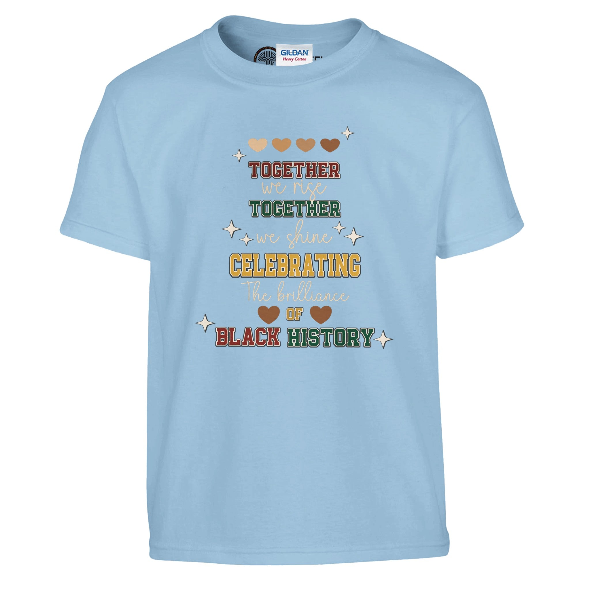 Together We Rise, Celebrating Black History T-shirt For Kids - Prideful Roots
