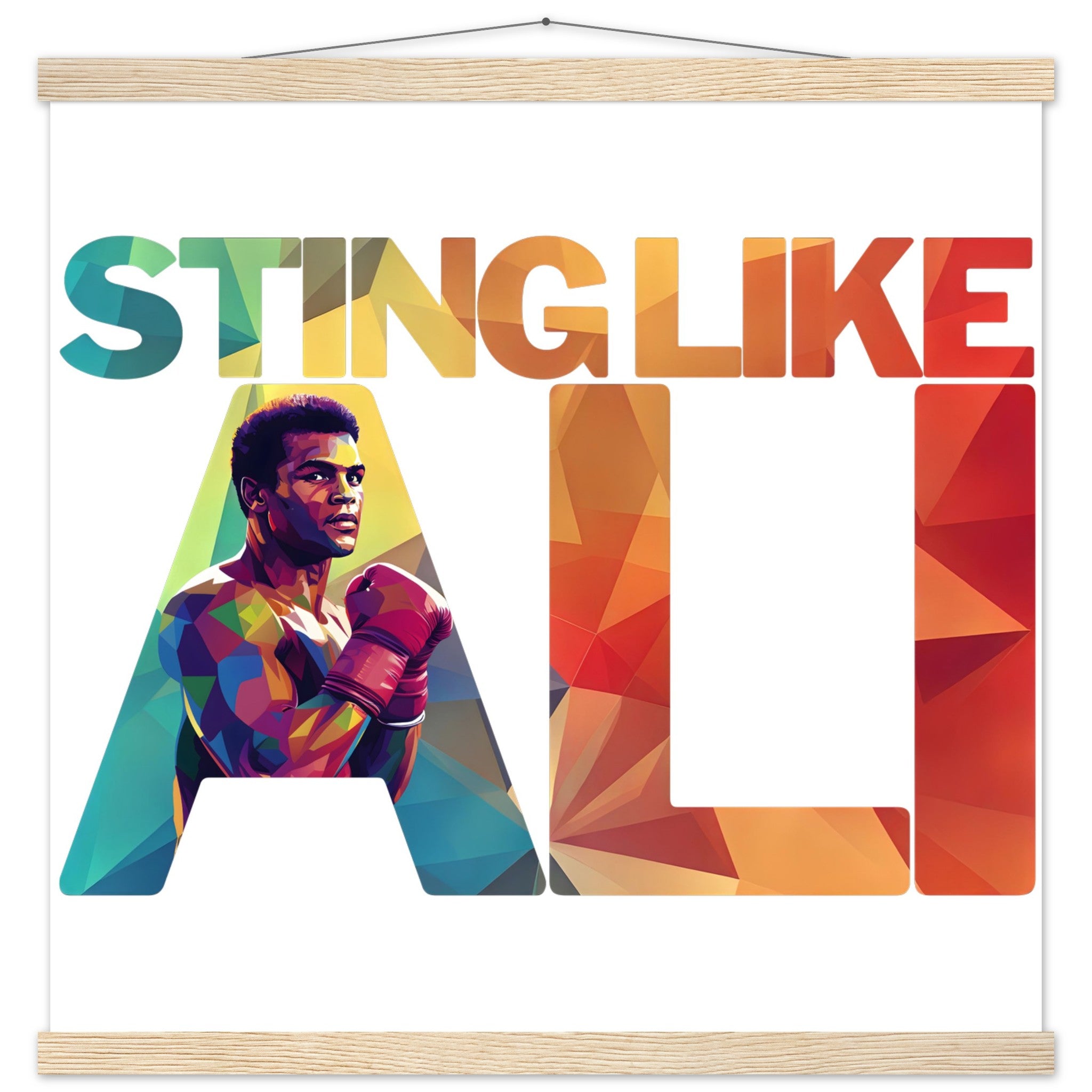 Sting Like Ali | Black History Wall Art – Framed, Unframed, or Magnetic Hanger - Prideful Roots
