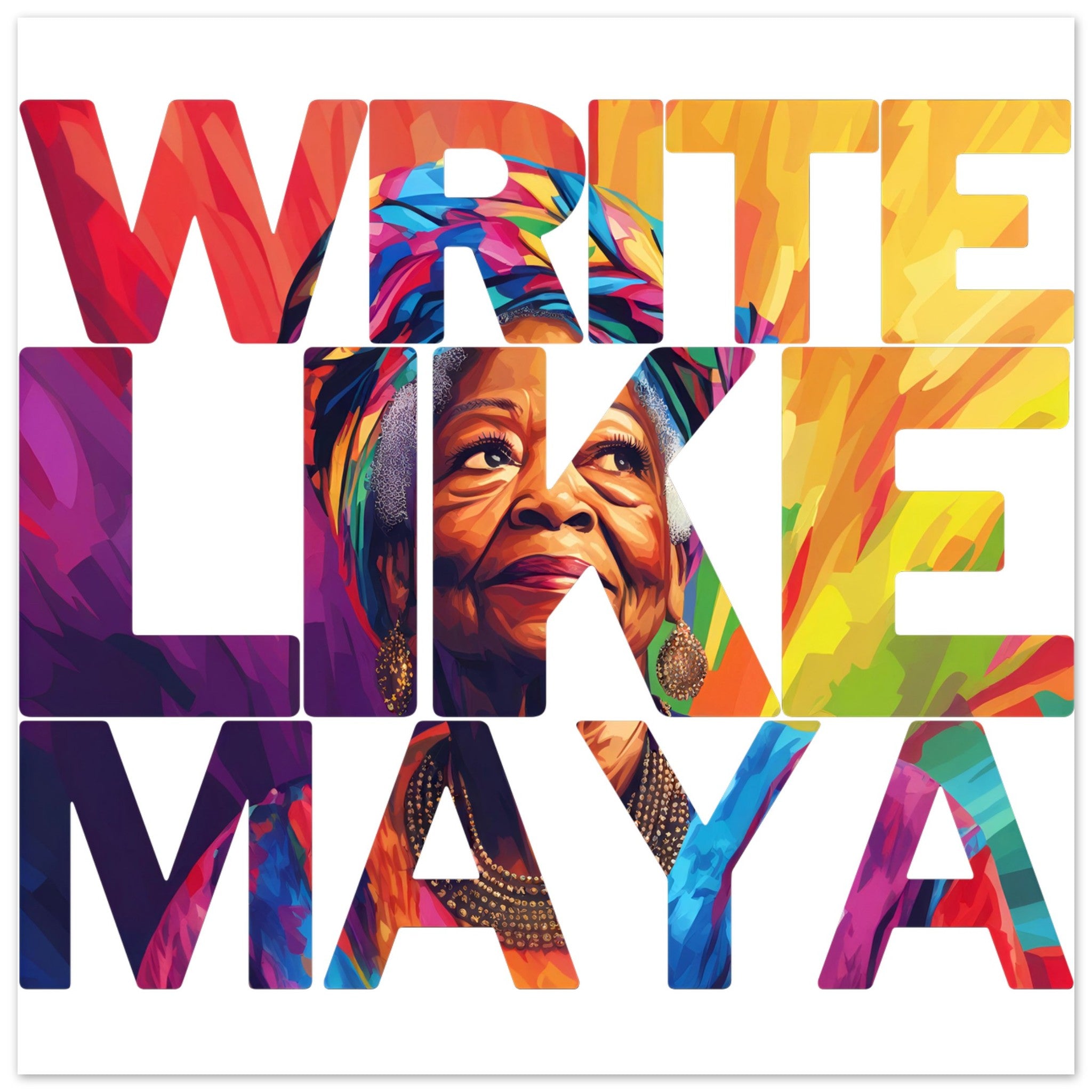 Write Like Maya | Black History Wall Art – Framed, Unframed, or Magnetic Hanger - Prideful Roots