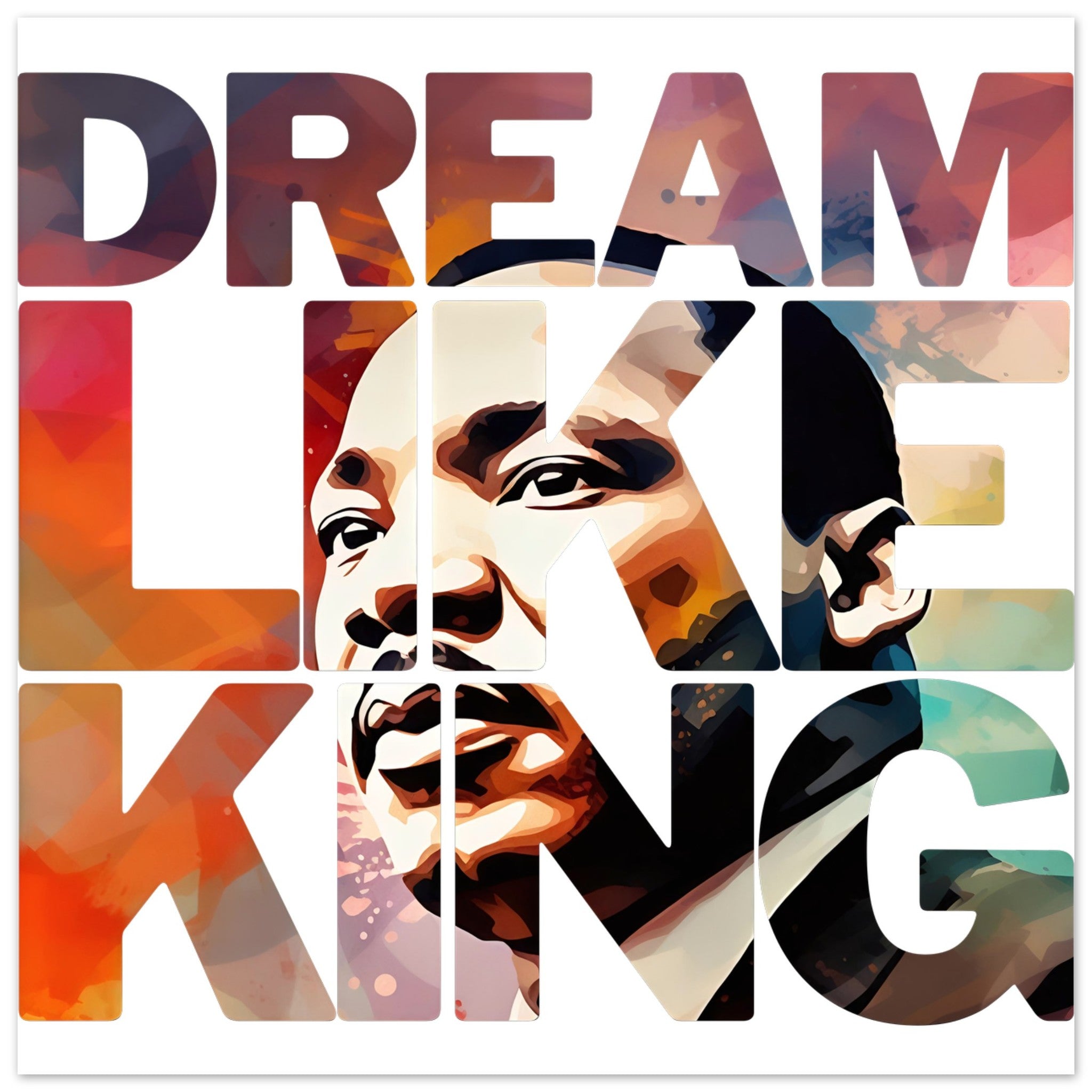 Dream Like King | Black History Wall Art – Framed, Unframed, or Magnetic Hanger - Prideful Roots