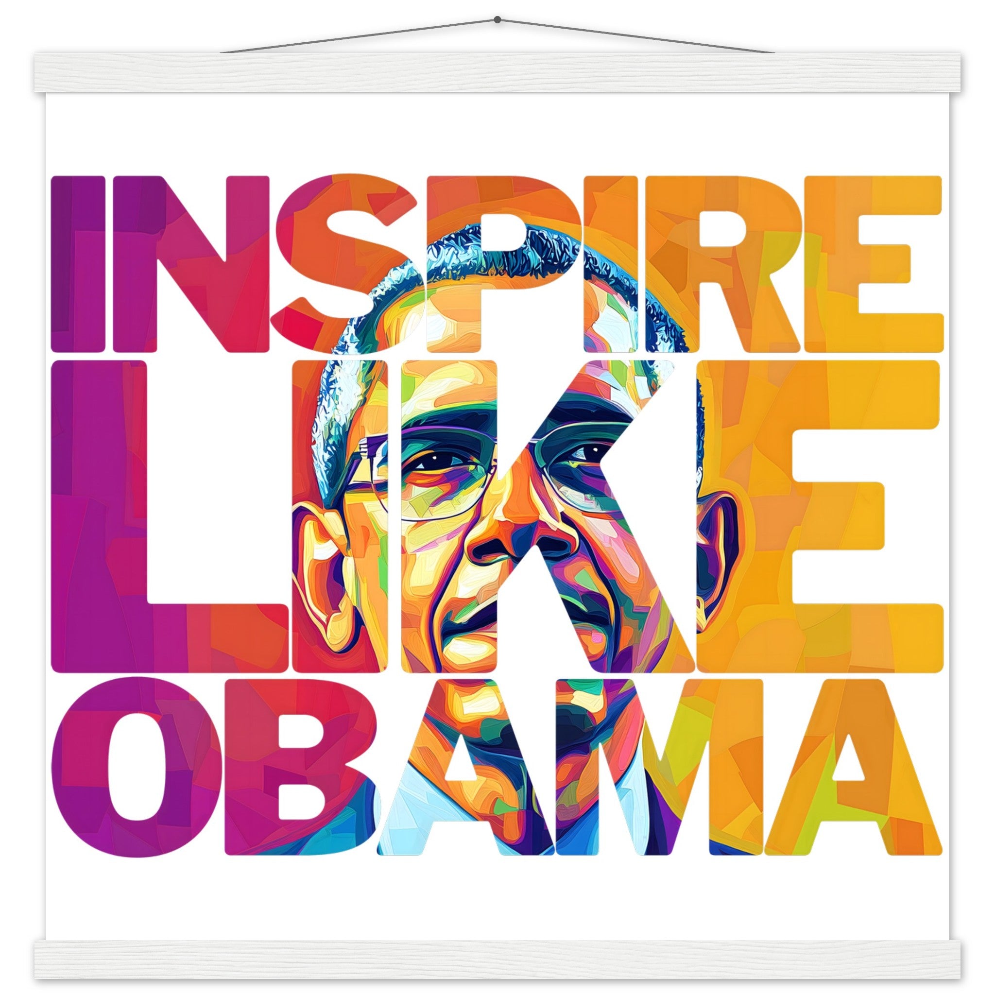Inspire Like Obama | Black History Wall Art – Framed, Unframed, or Magnetic Hanger - Prideful Roots