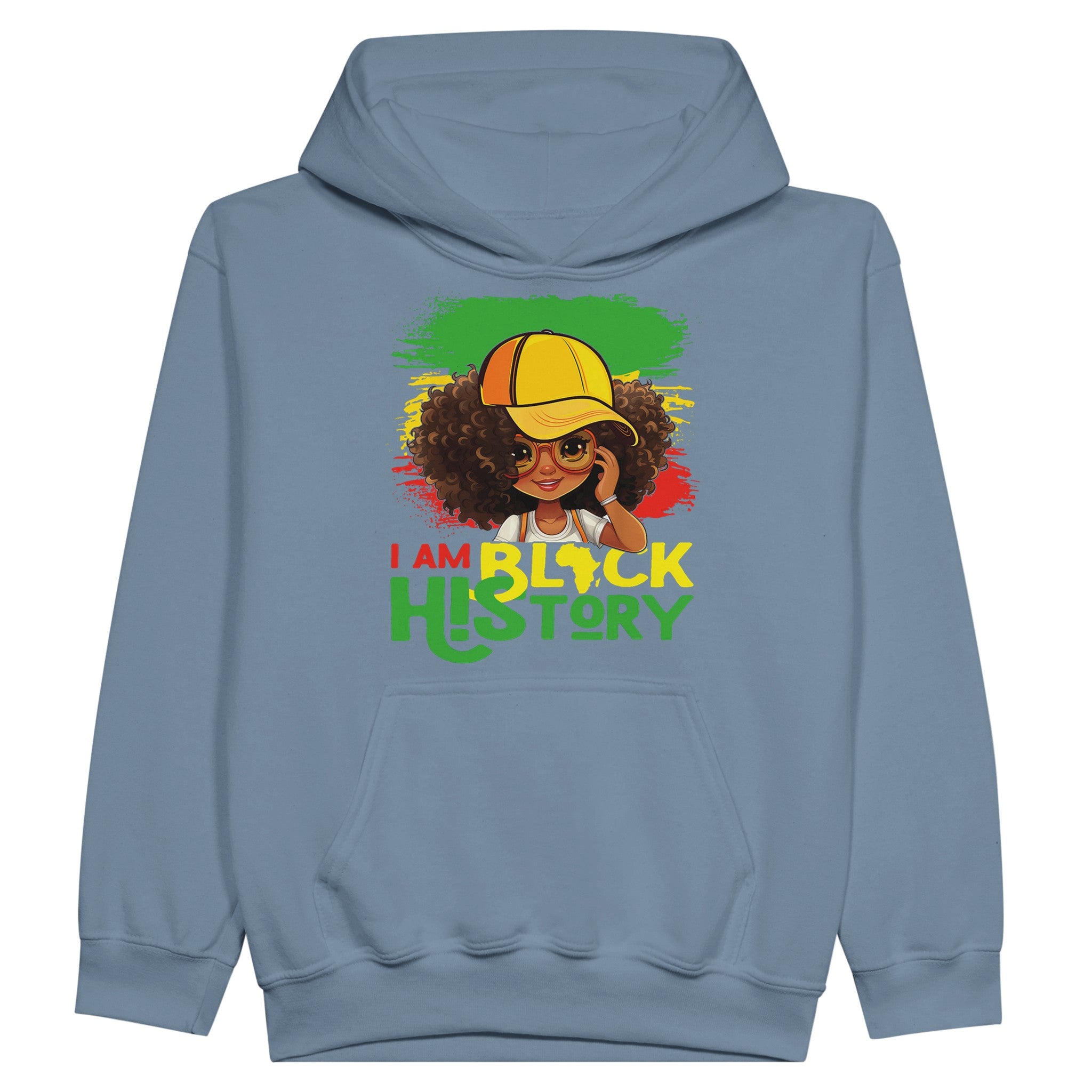 I Am Black History Black Girl Hoodie For Kids - Prideful Roots