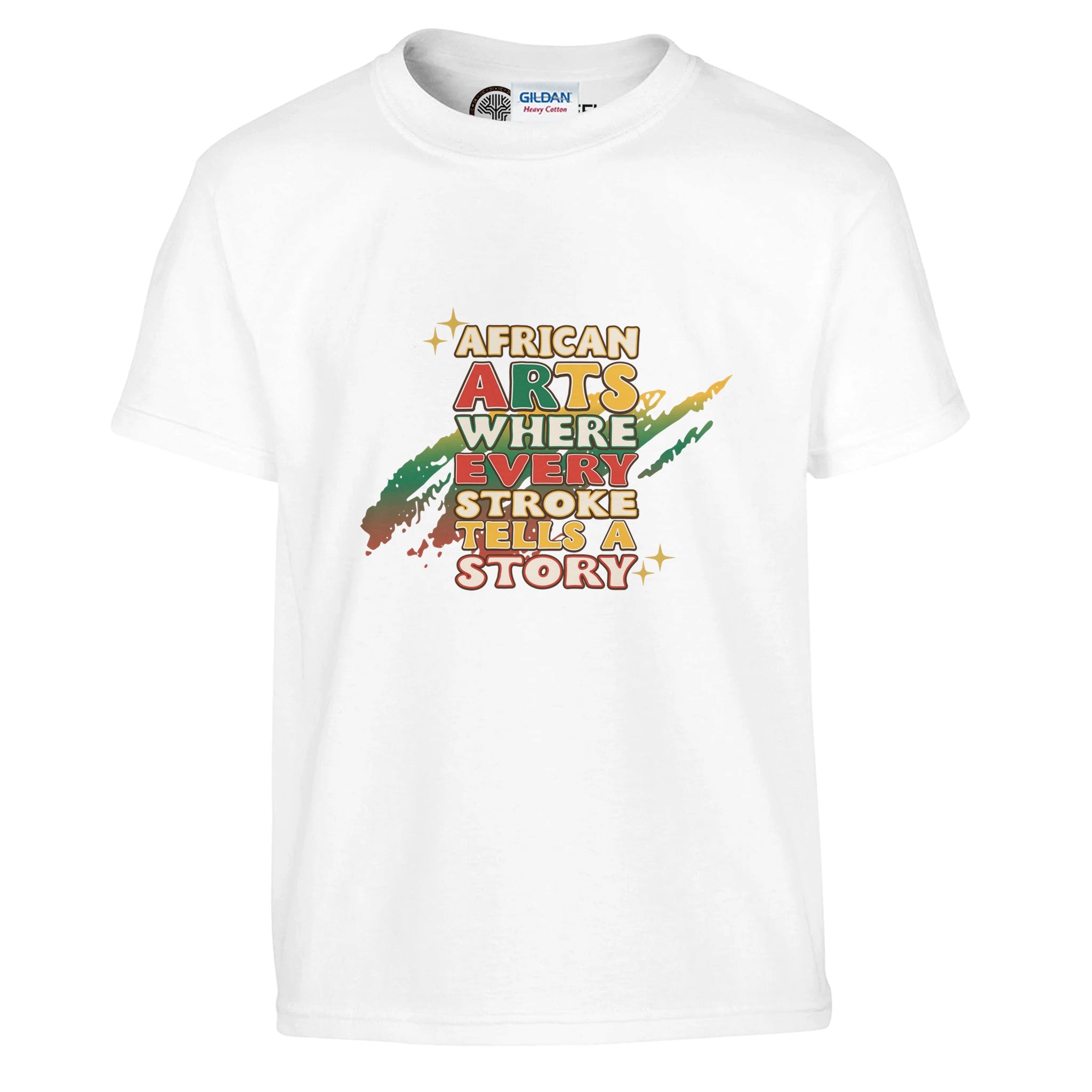 African Arts: Where Every Stroke Tells a Story T-shirt For Kids - Prideful Roots