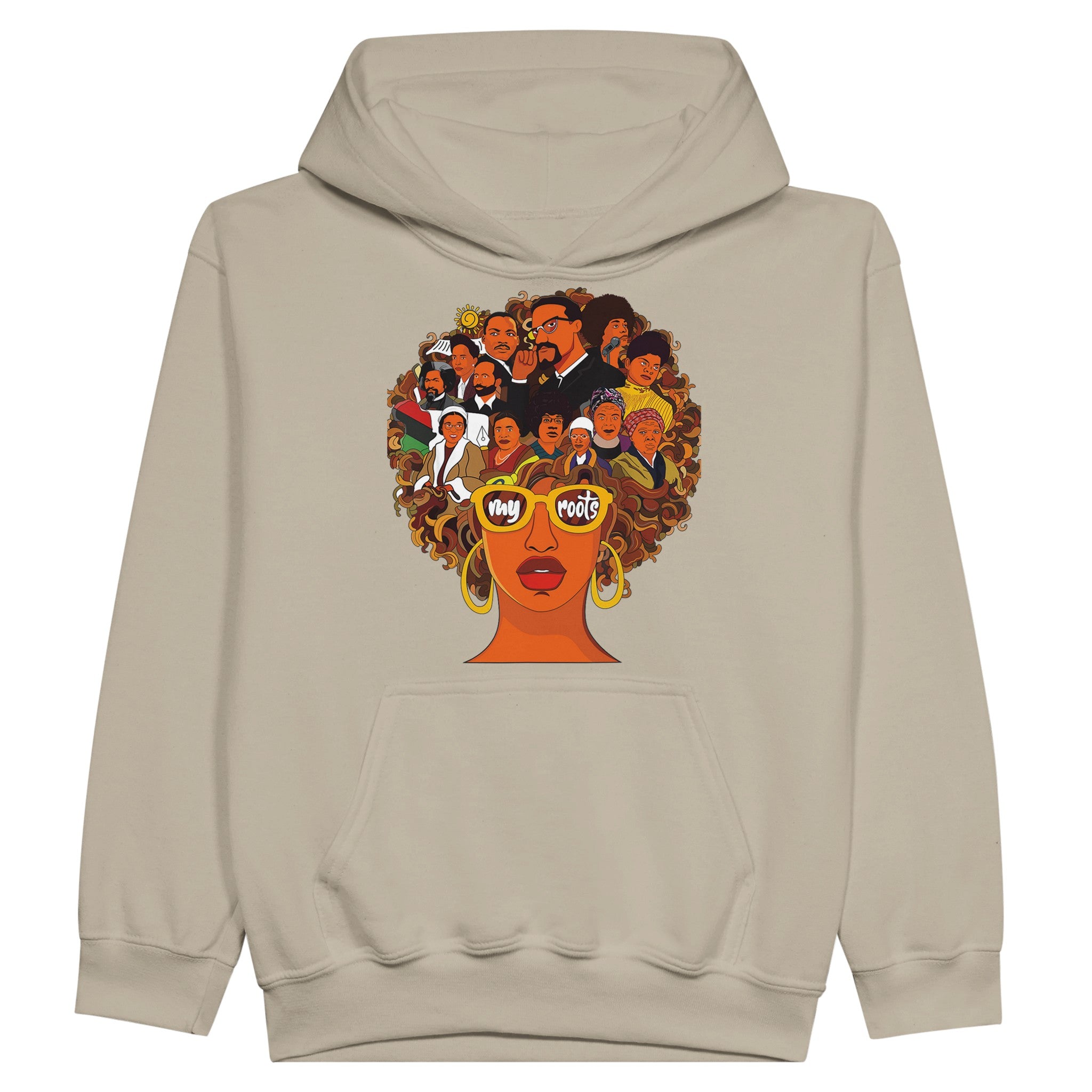 My Roots | Black History Icons Hoodie For Kids - Prideful Roots