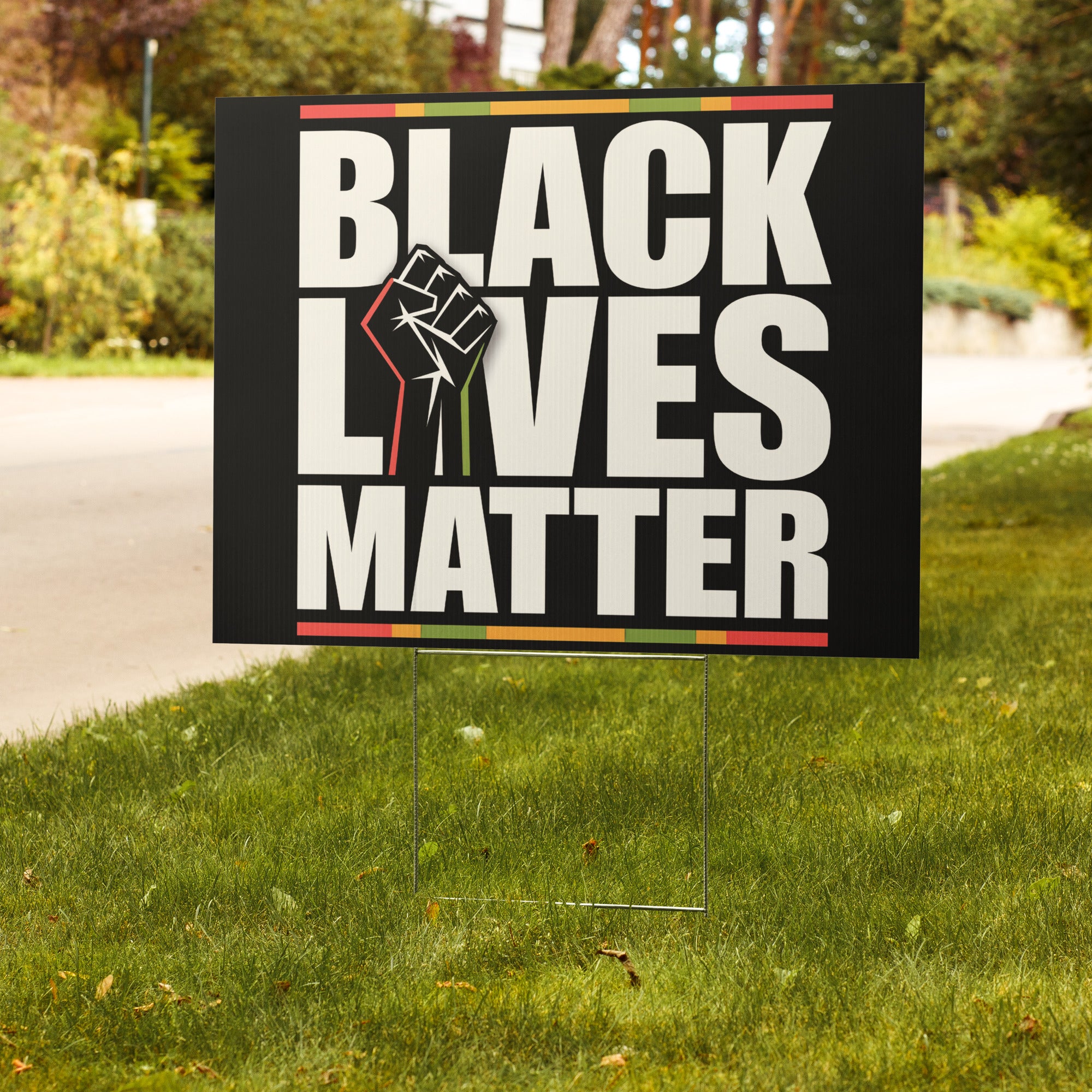 Black Lives Matter Yard Sign | 24x18" | Double-Sided | Made in USA - Prideful Roots
