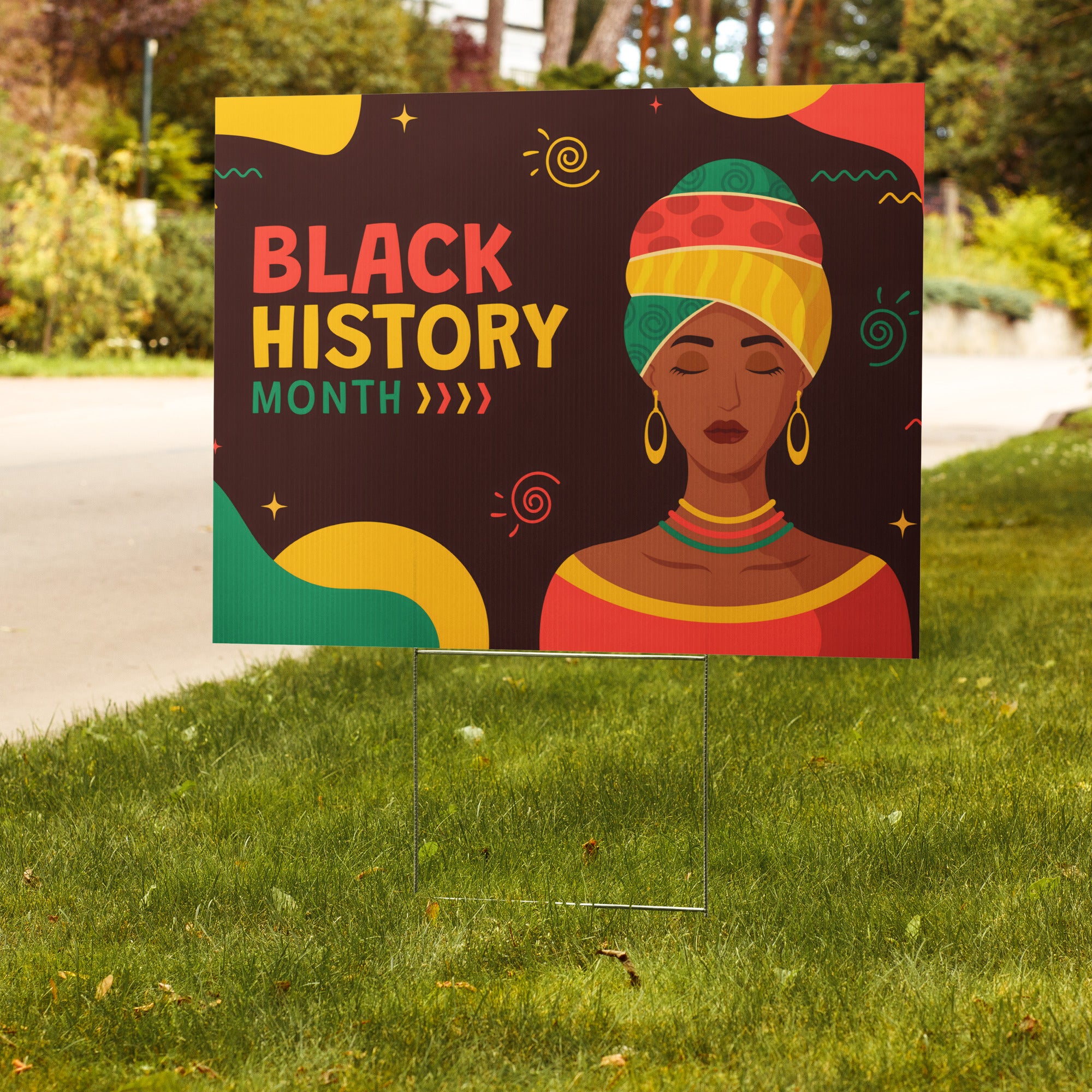 Queen's Legacy Black History Month - Yard Sign | 24x18" | Double-Sided | Made in USA - Prideful Roots
