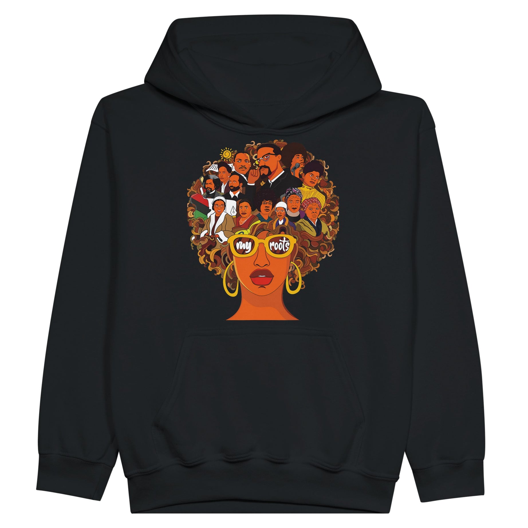 My Roots | Black History Icons Hoodie For Kids - Prideful Roots