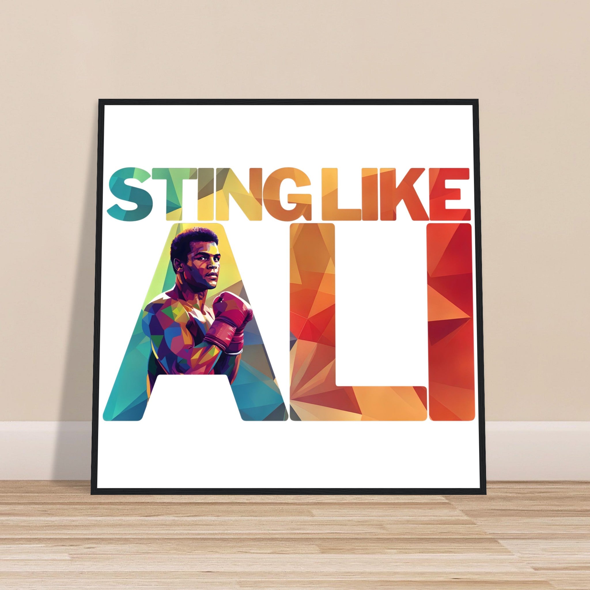 Sting Like Ali | Black History Wall Art – Framed, Unframed, or Magnetic Hanger - Prideful Roots