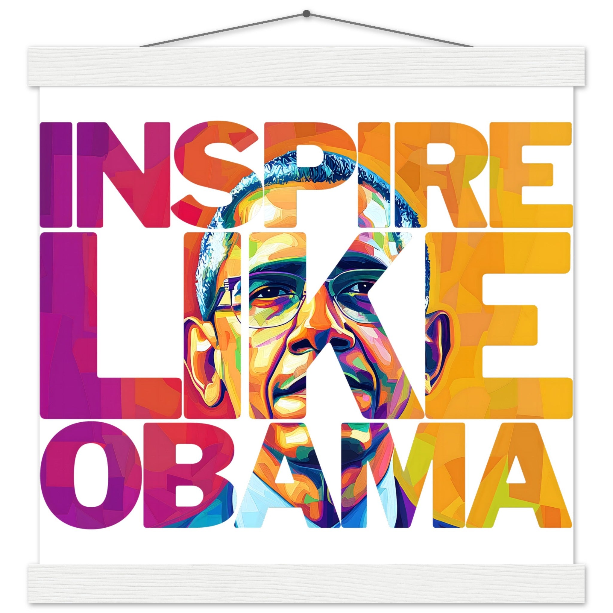 Inspire Like Obama | Black History Wall Art – Framed, Unframed, or Magnetic Hanger - Prideful Roots