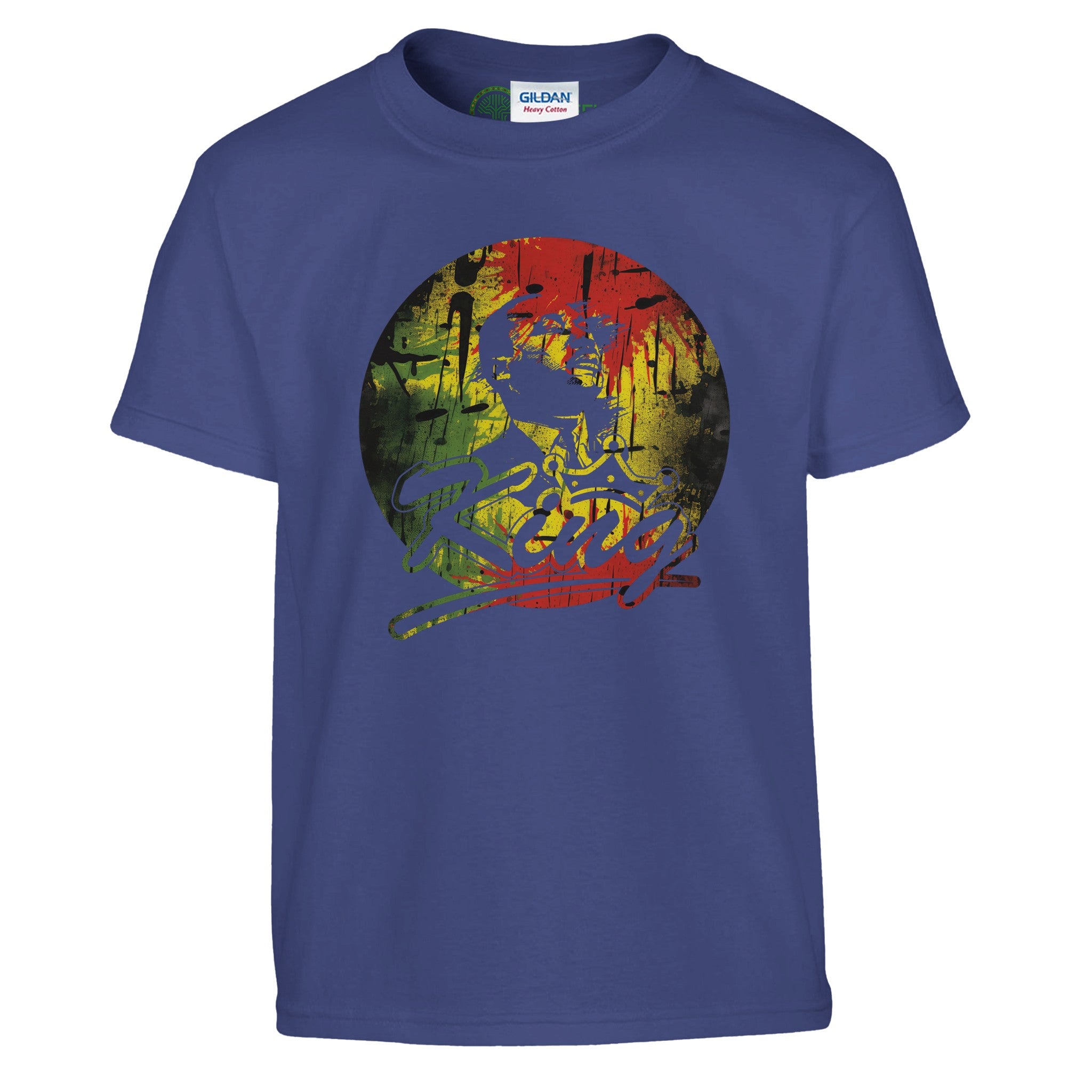 King Legacy Bold Rasta | Black History Icon T-shirt For Kids - Prideful Roots