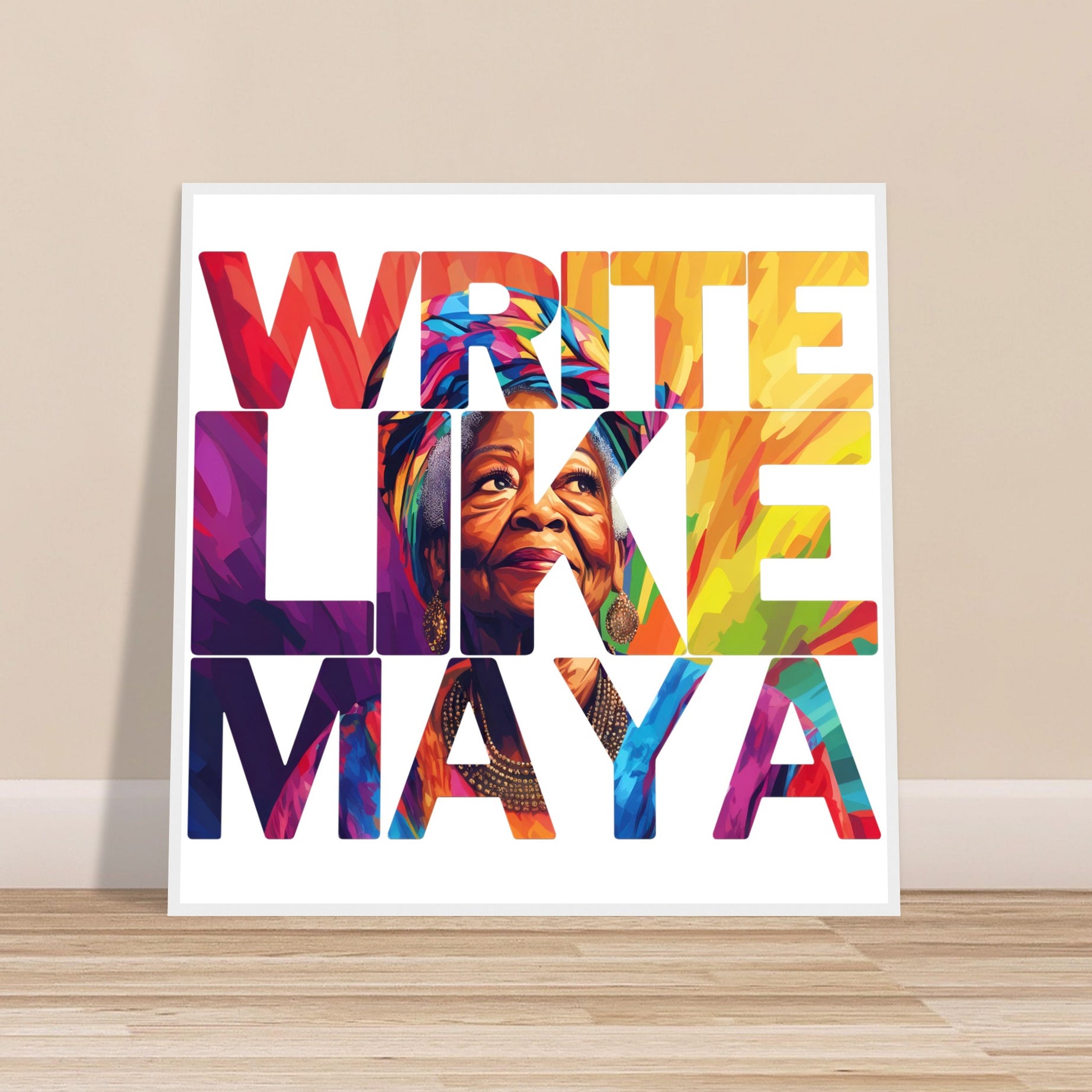 Write Like Maya | Black History Wall Art – Framed, Unframed, or Magnetic Hanger - Prideful Roots