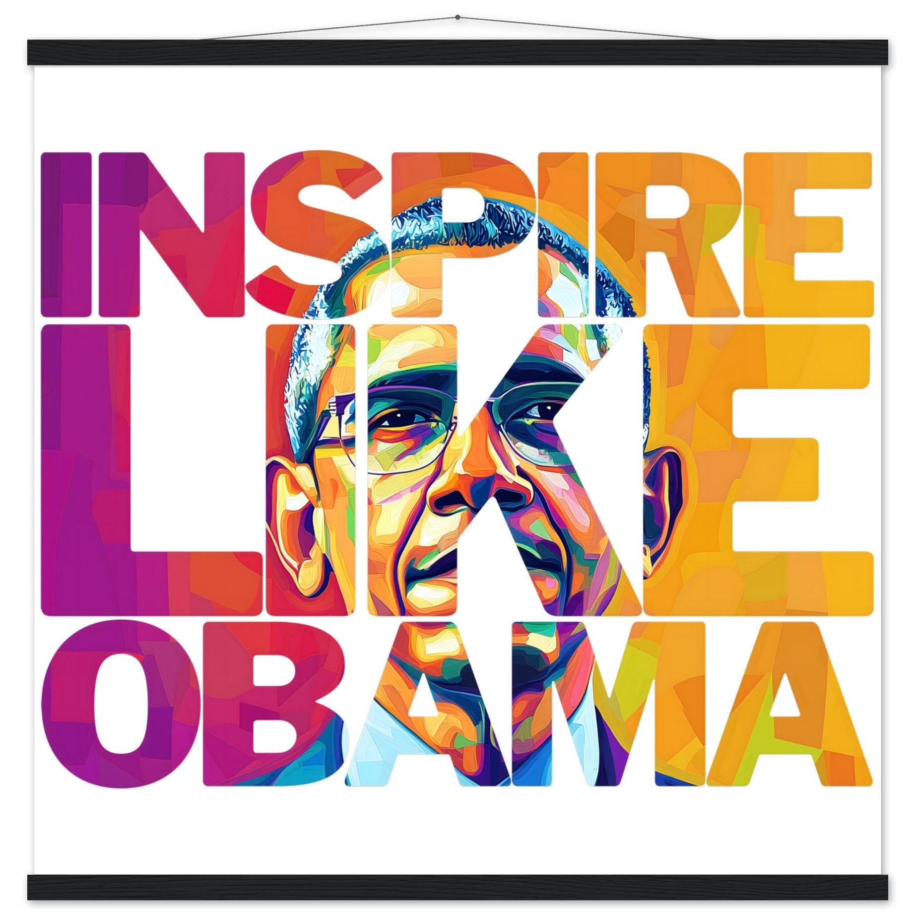 Inspire Like Obama | Black History Wall Art – Framed, Unframed, or Magnetic Hanger - Prideful Roots