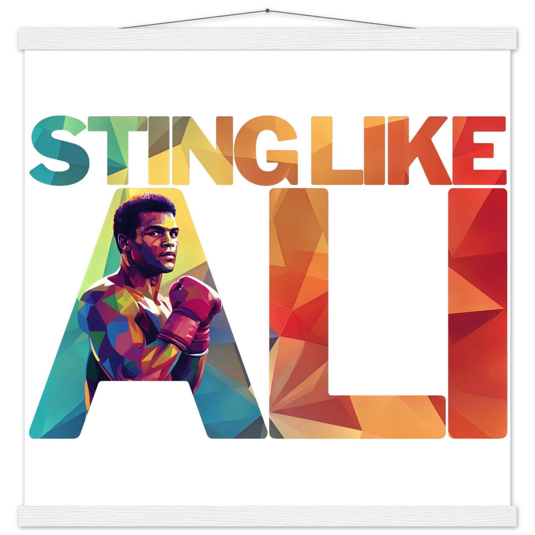 Sting Like Ali | Black History Wall Art – Framed, Unframed, or Magnetic Hanger - Prideful Roots