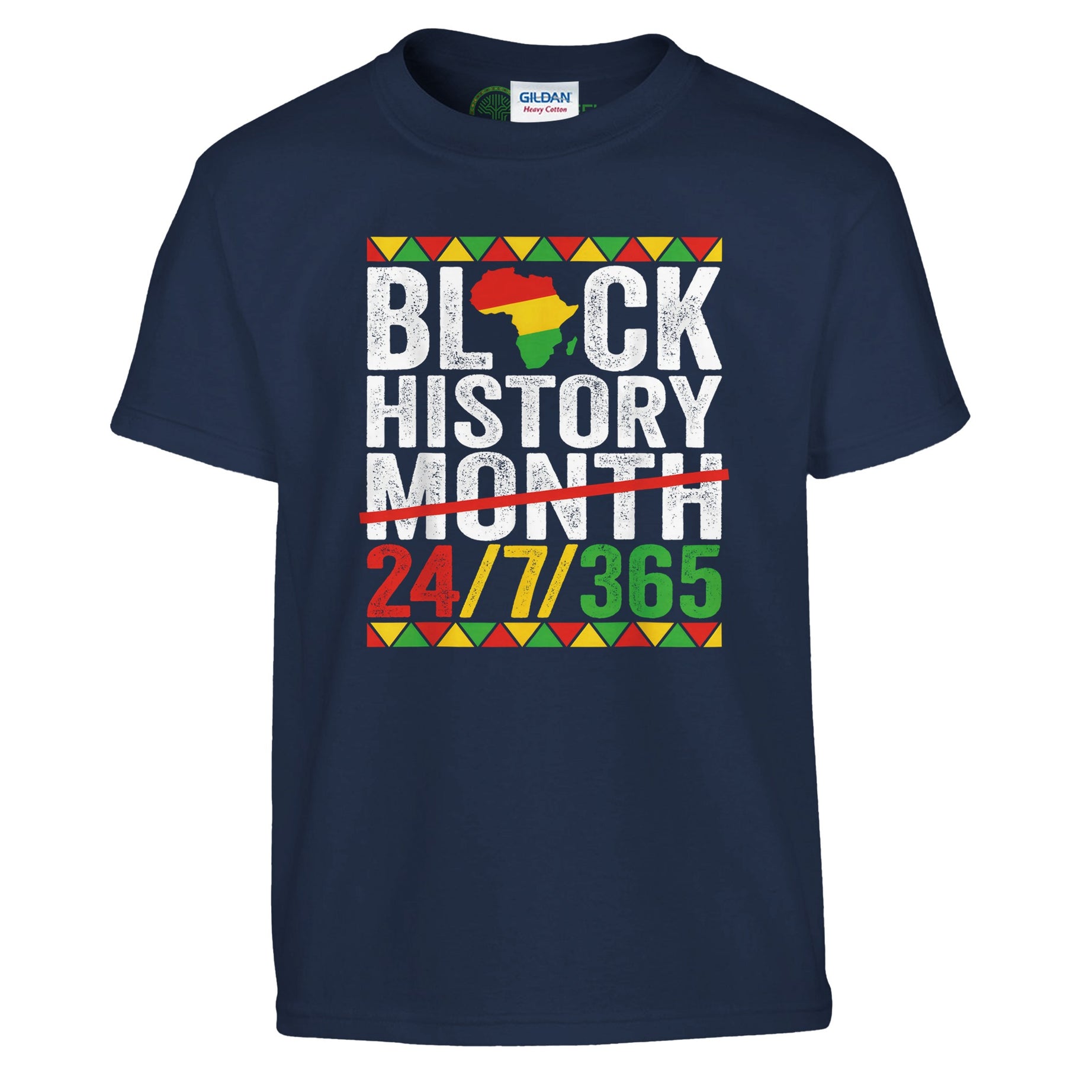 Black History Month 24/7/365 T-shirt For Kids - Prideful Roots