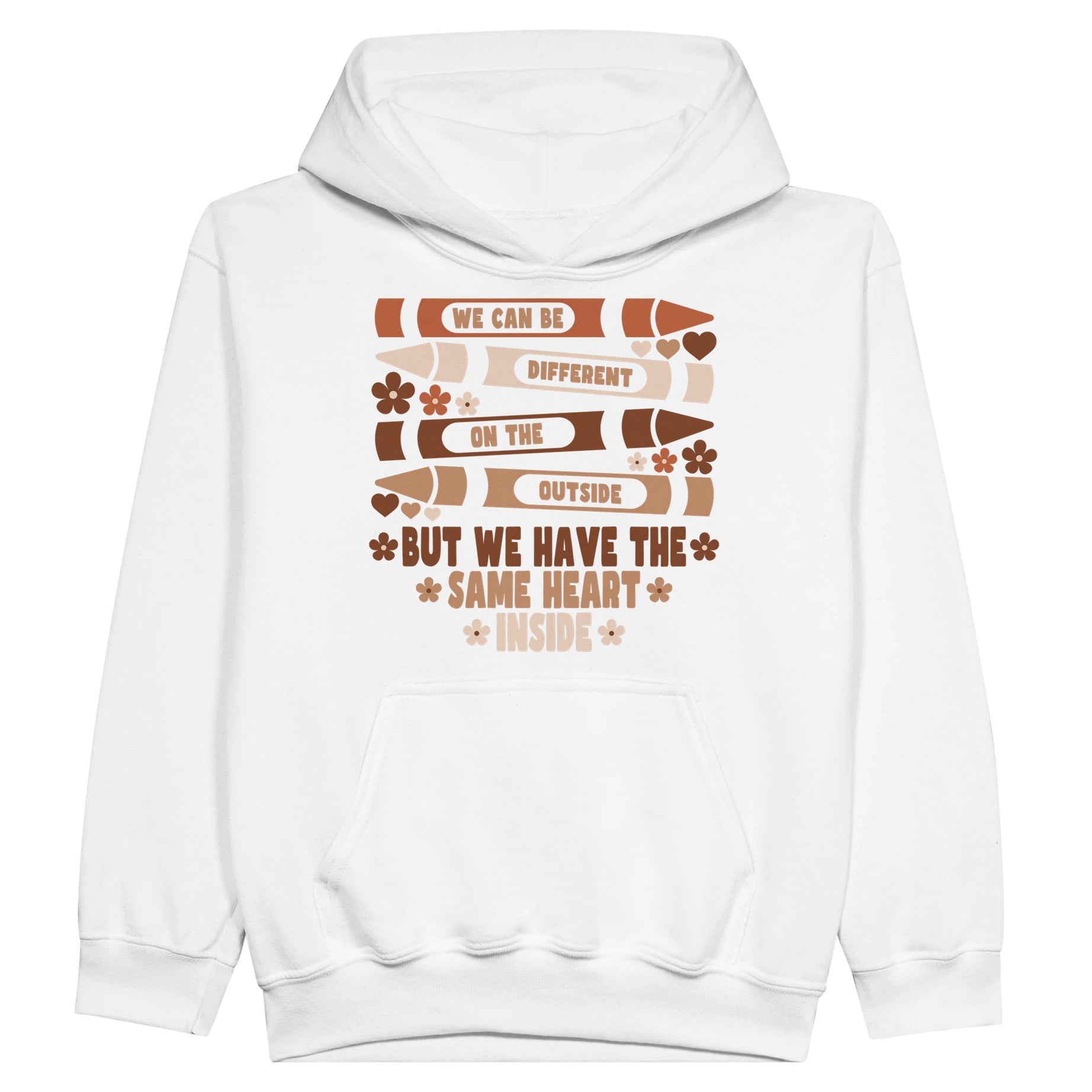 Different Outside Same Inside Crayons Hoodie For Kids - Prideful Roots