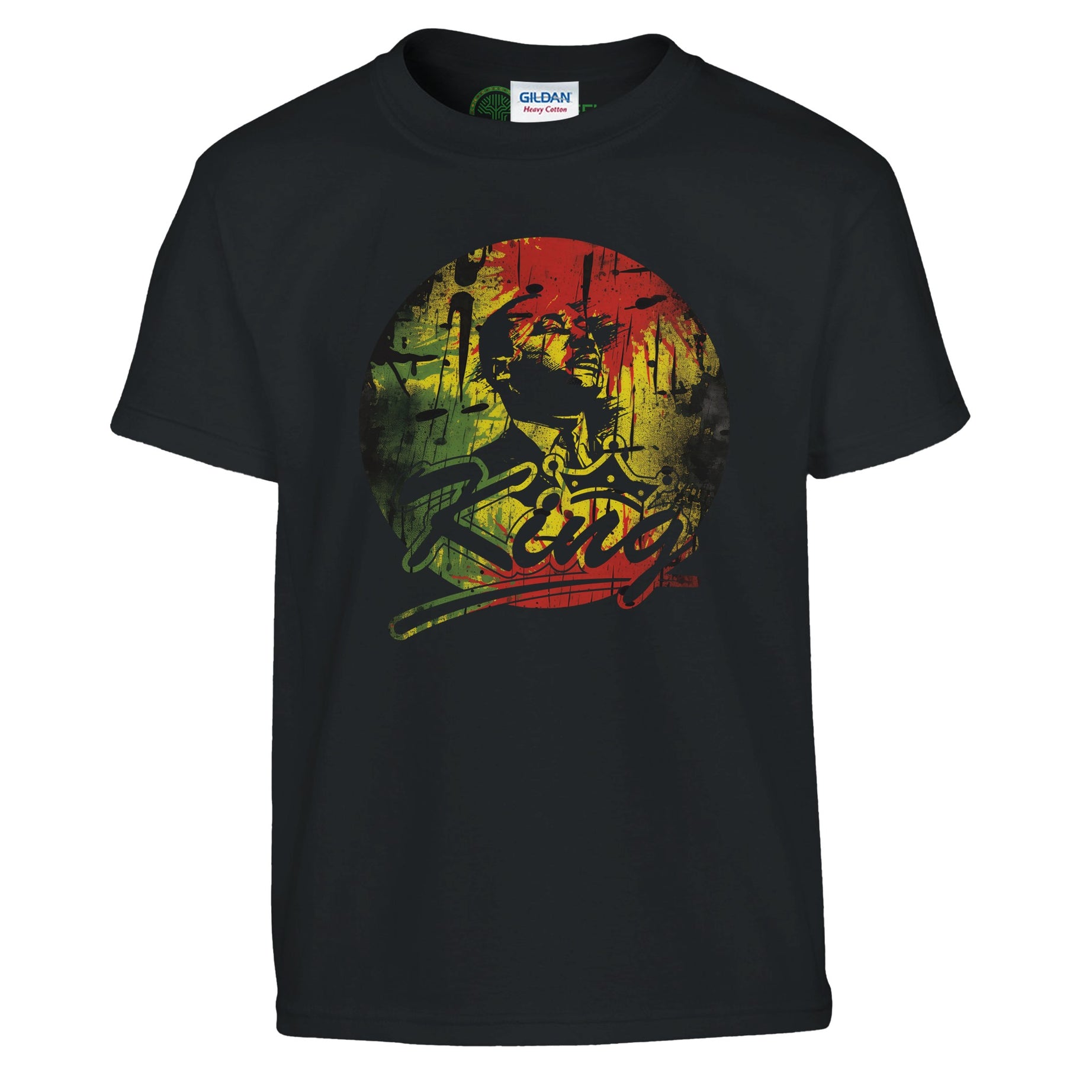 King Legacy Bold Rasta | Black History Icon T-shirt For Kids - Prideful Roots