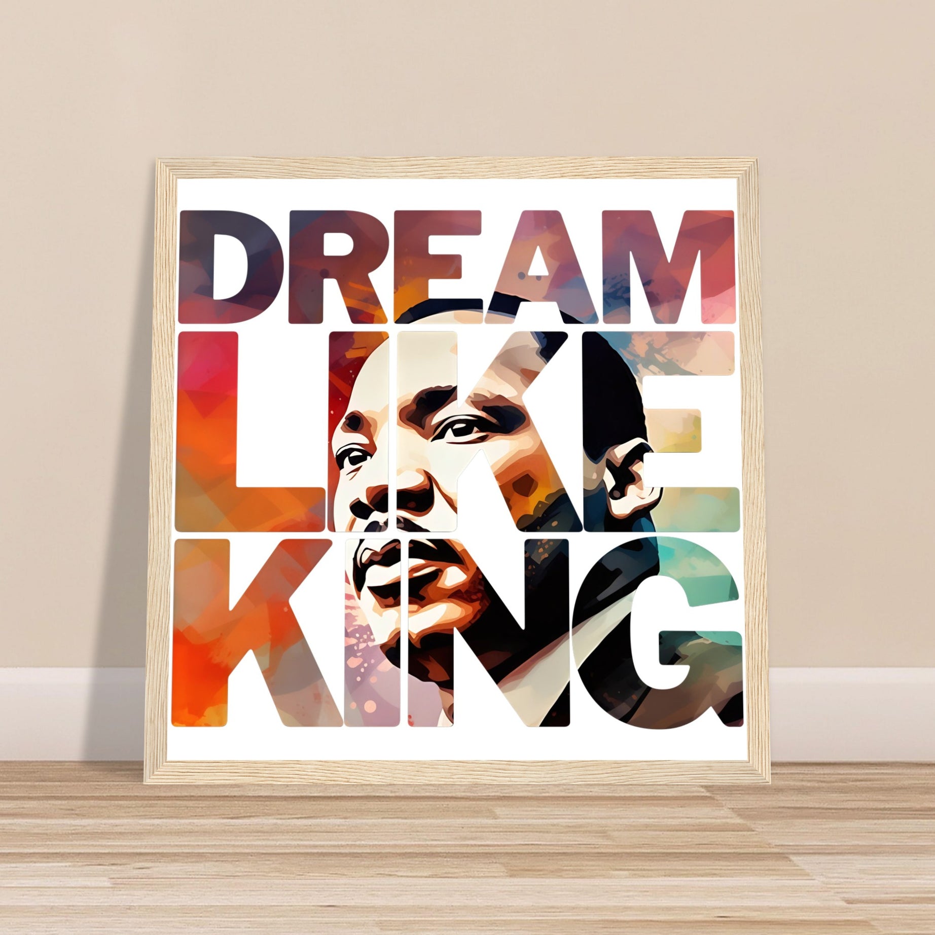 Dream Like King | Black History Wall Art – Framed, Unframed, or Magnetic Hanger - Prideful Roots