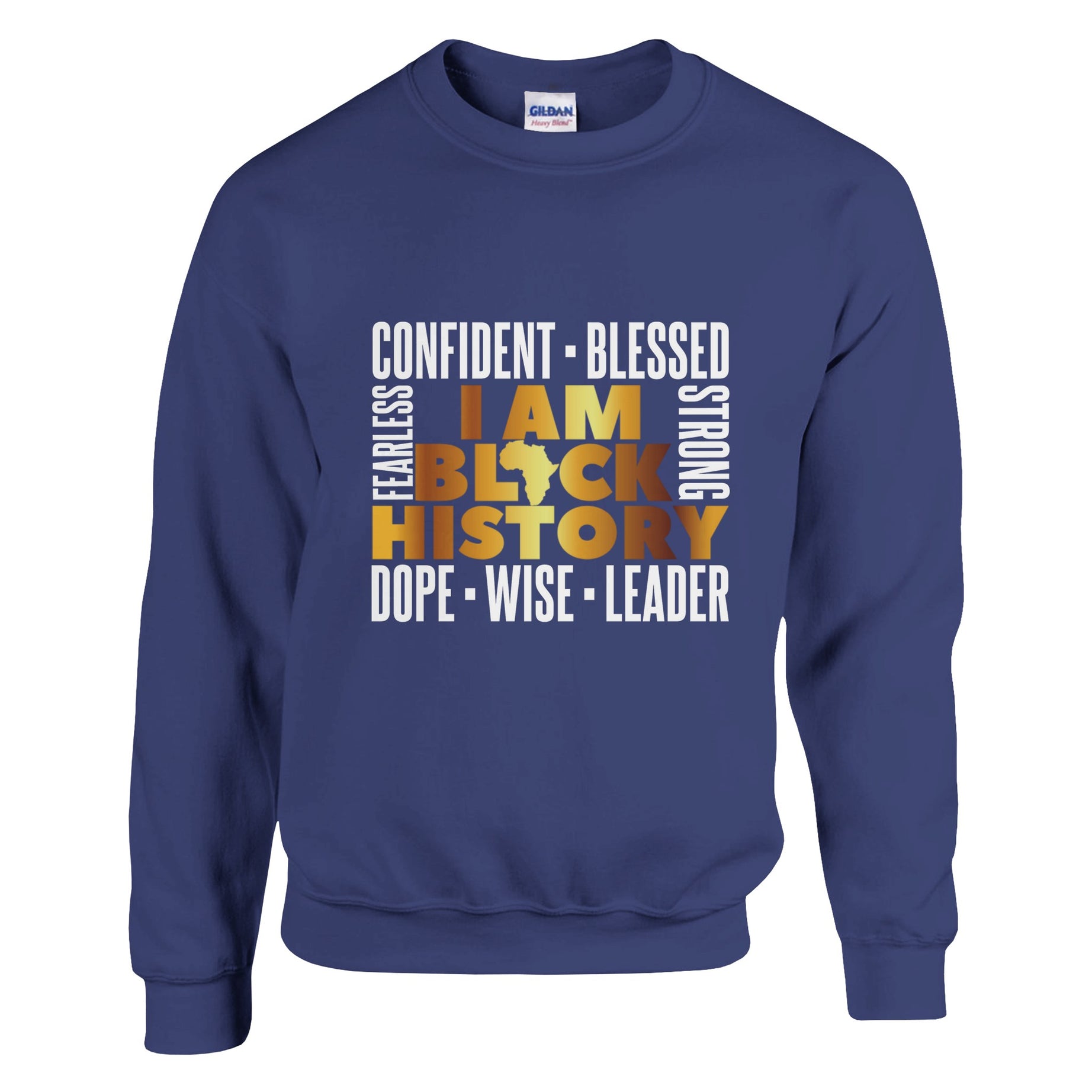 I Am Black History Golden Sweatshirt For Men & Women - Prideful Roots