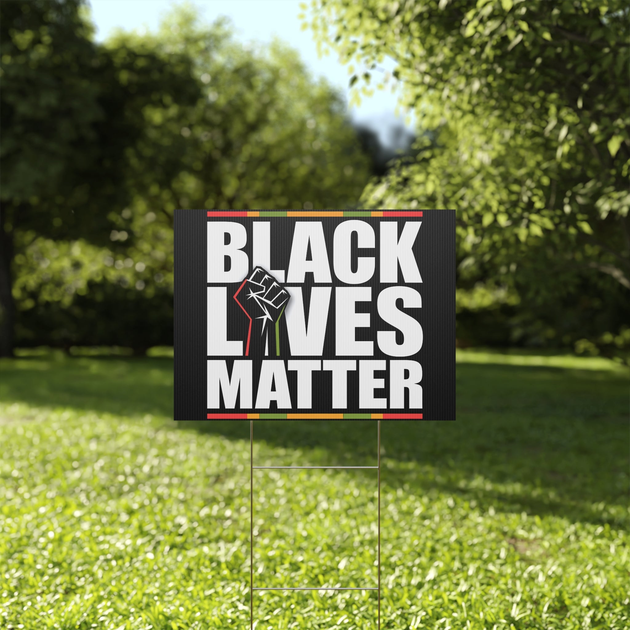 Black Lives Matter Yard Sign | 24x18" | Double-Sided | Made in USA - Prideful Roots